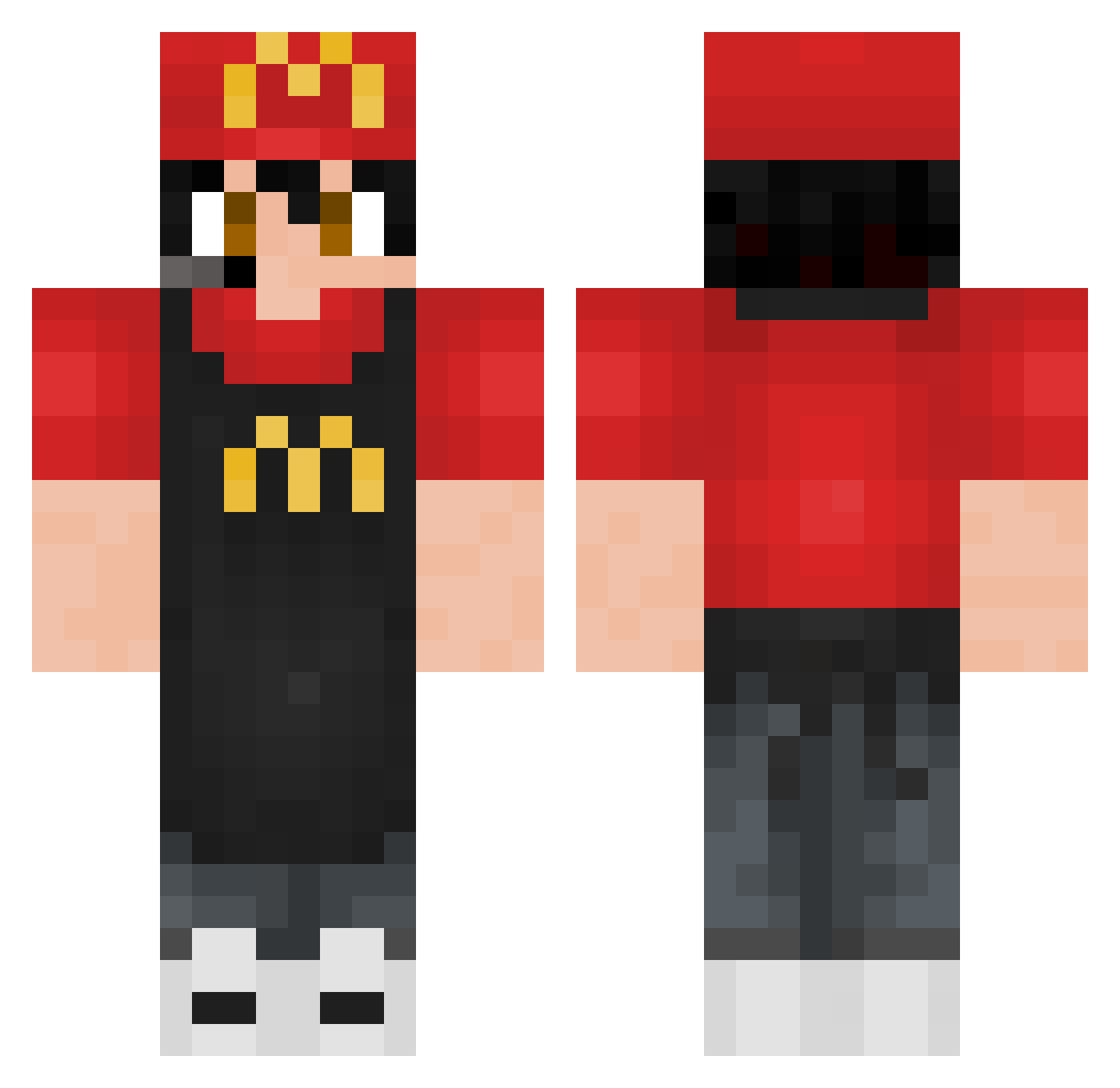 kits98450 Minecraft skin, front and back view