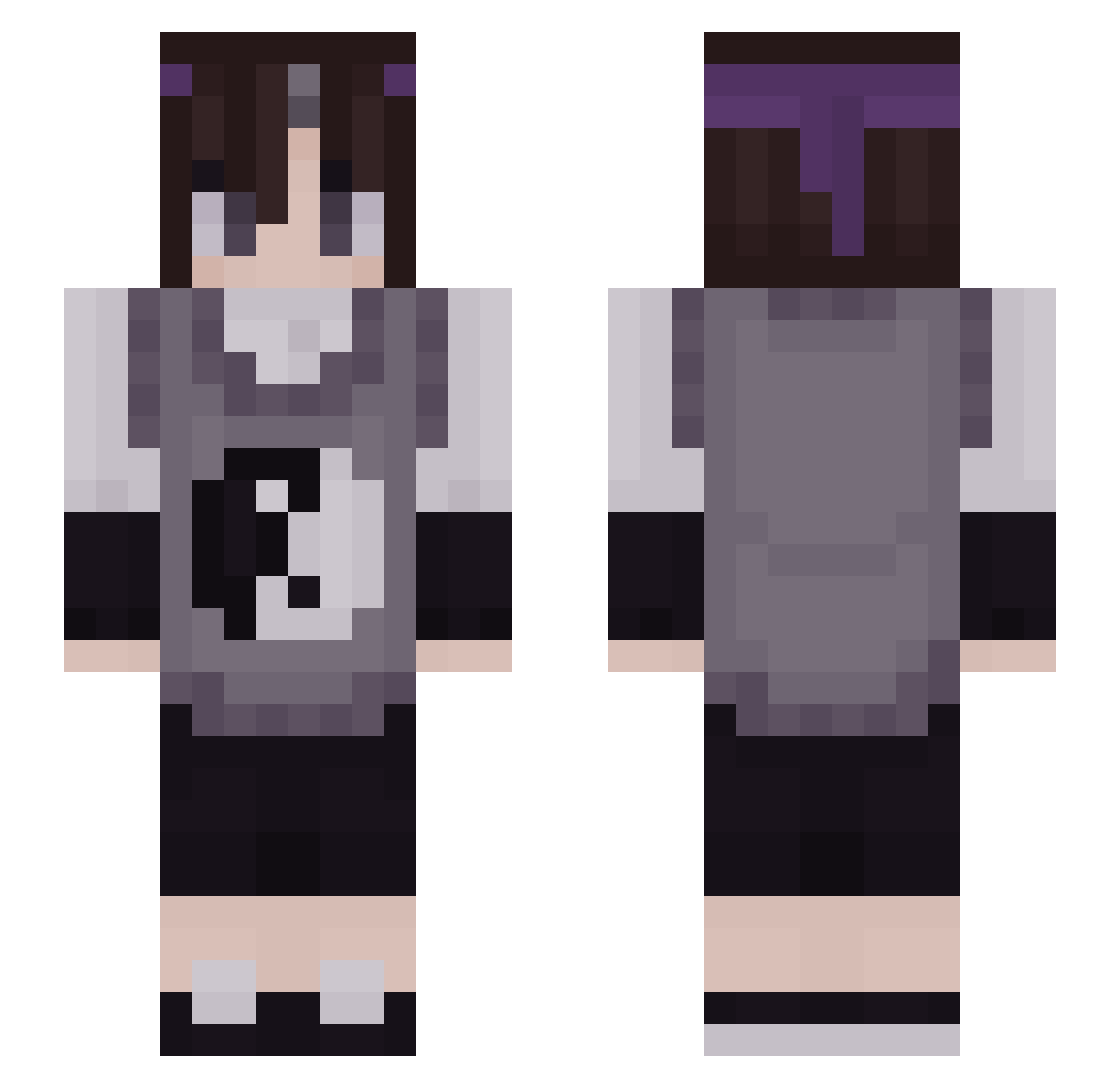 flowtrims Minecraft skin, front and back view