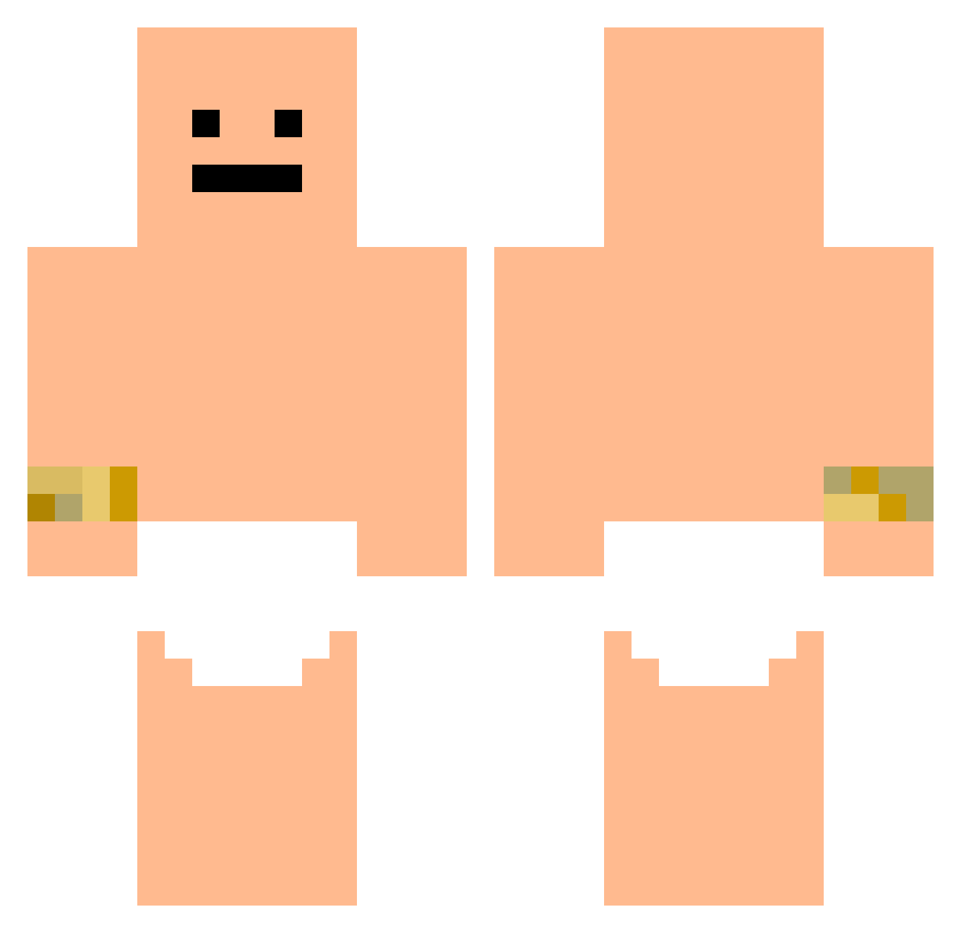 Bigyt9 Minecraft skin, front and back view