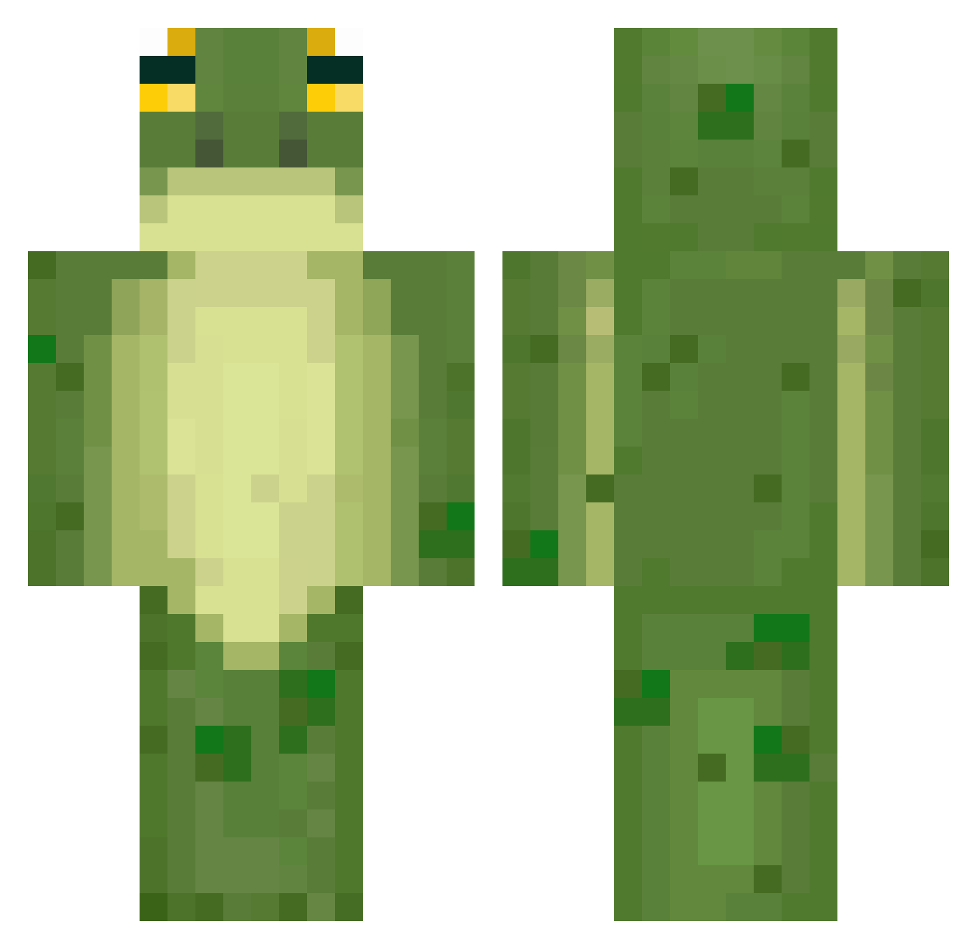 uglydeadrat Minecraft skin, front and back view