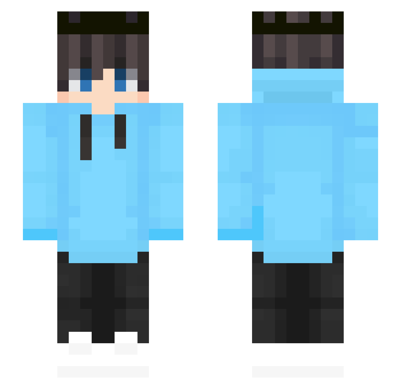 Thunderlion12 Minecraft skin, front and back view