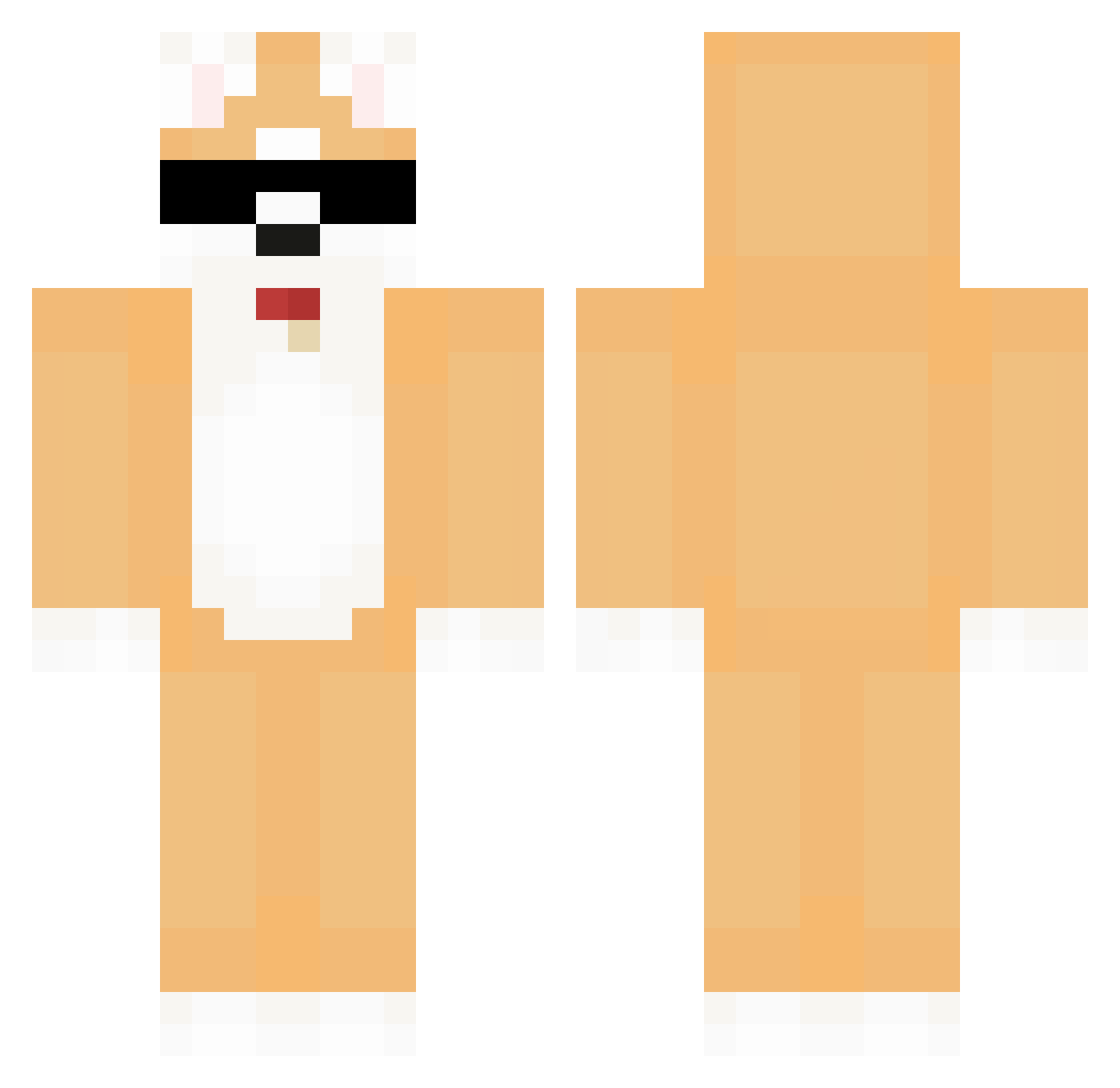tsuna2788 Minecraft skin, front and back view