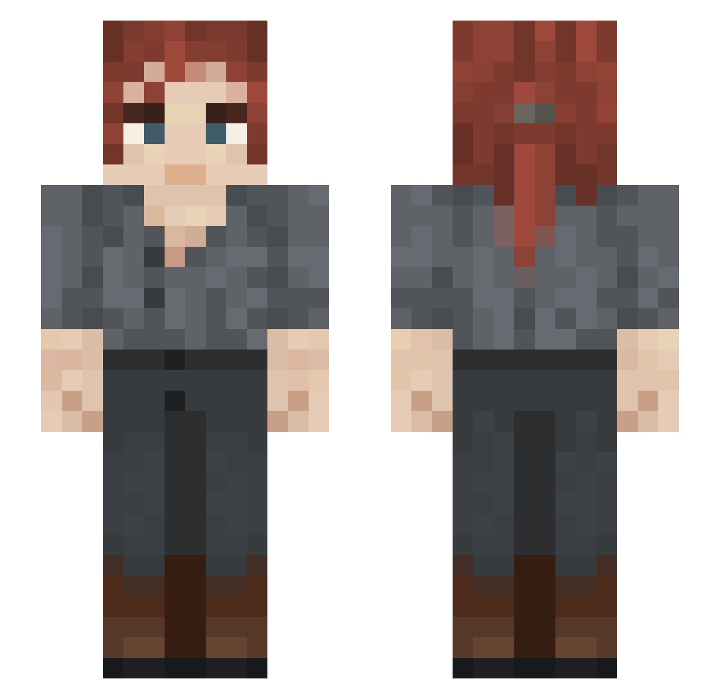 matrist Minecraft skin, front and back view
