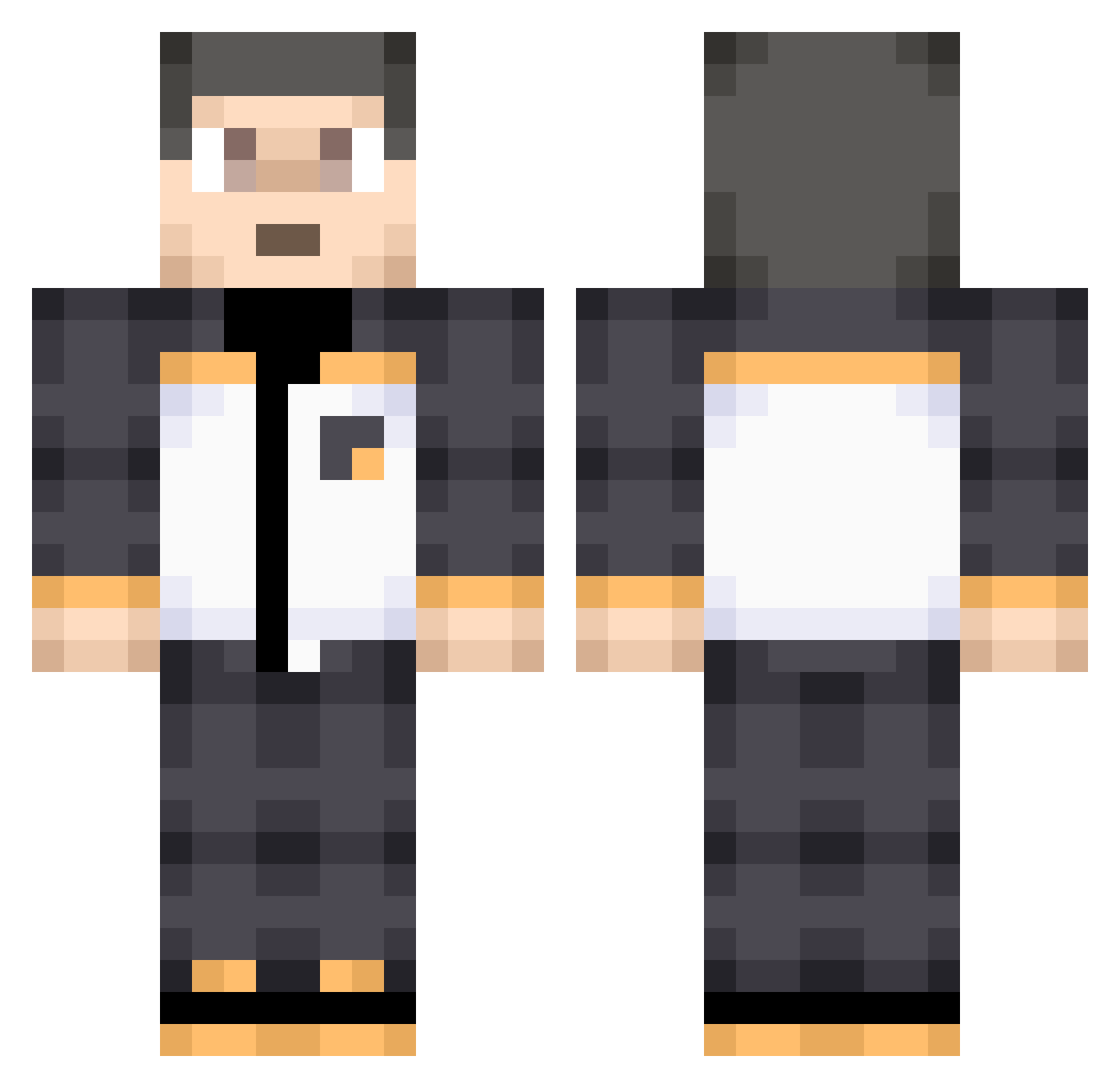 Alcachof_ Minecraft skin, front and back view