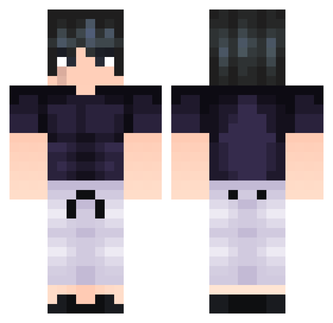 TOJI_Sento Minecraft skin, front and back view
