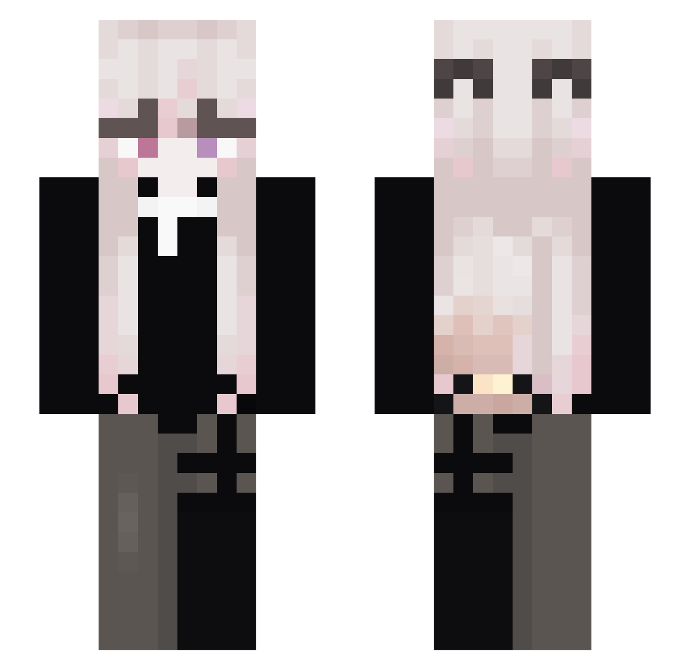 crazyanny Minecraft skin, front and back view
