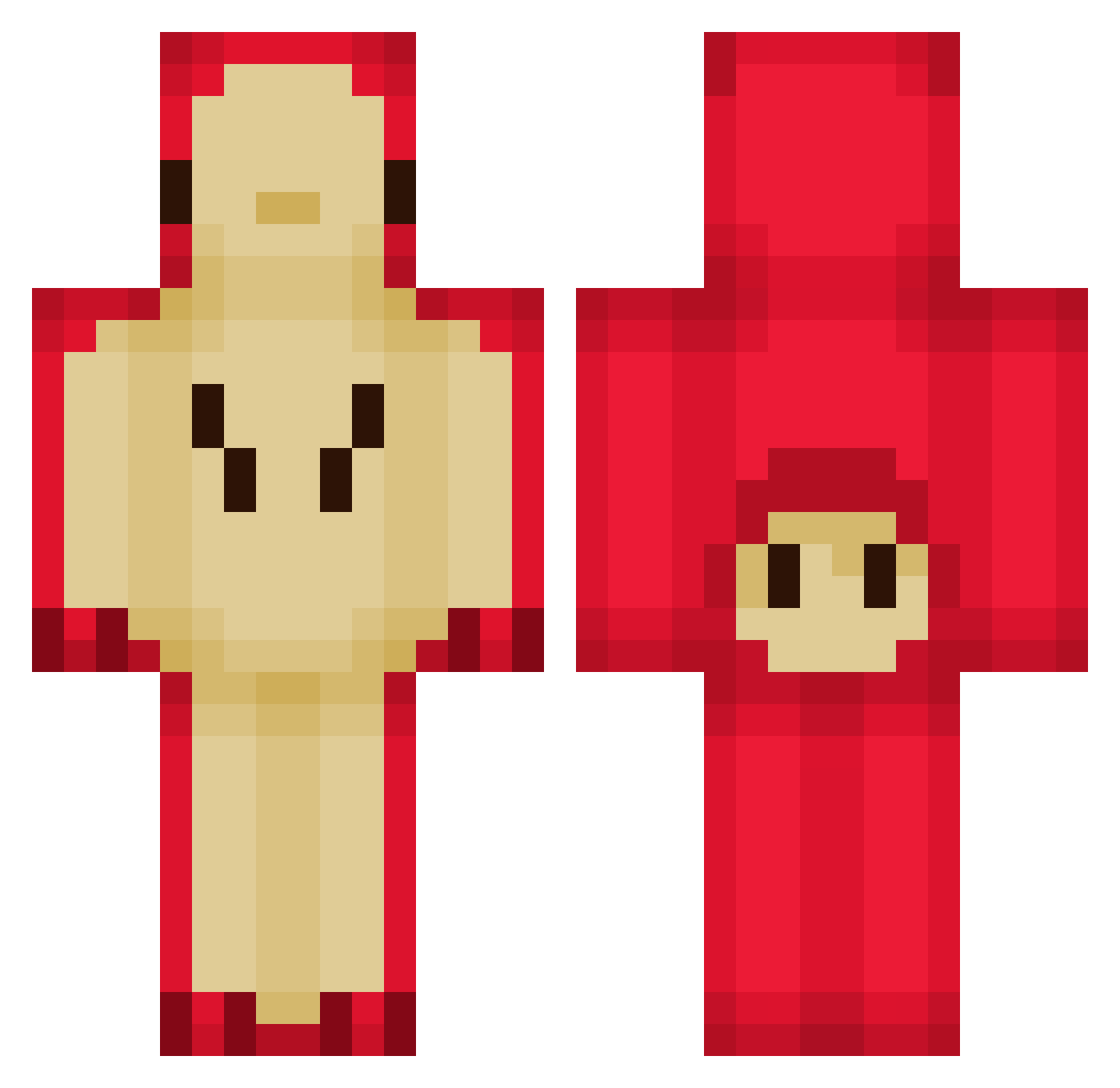 7_4j Minecraft skin, front and back view