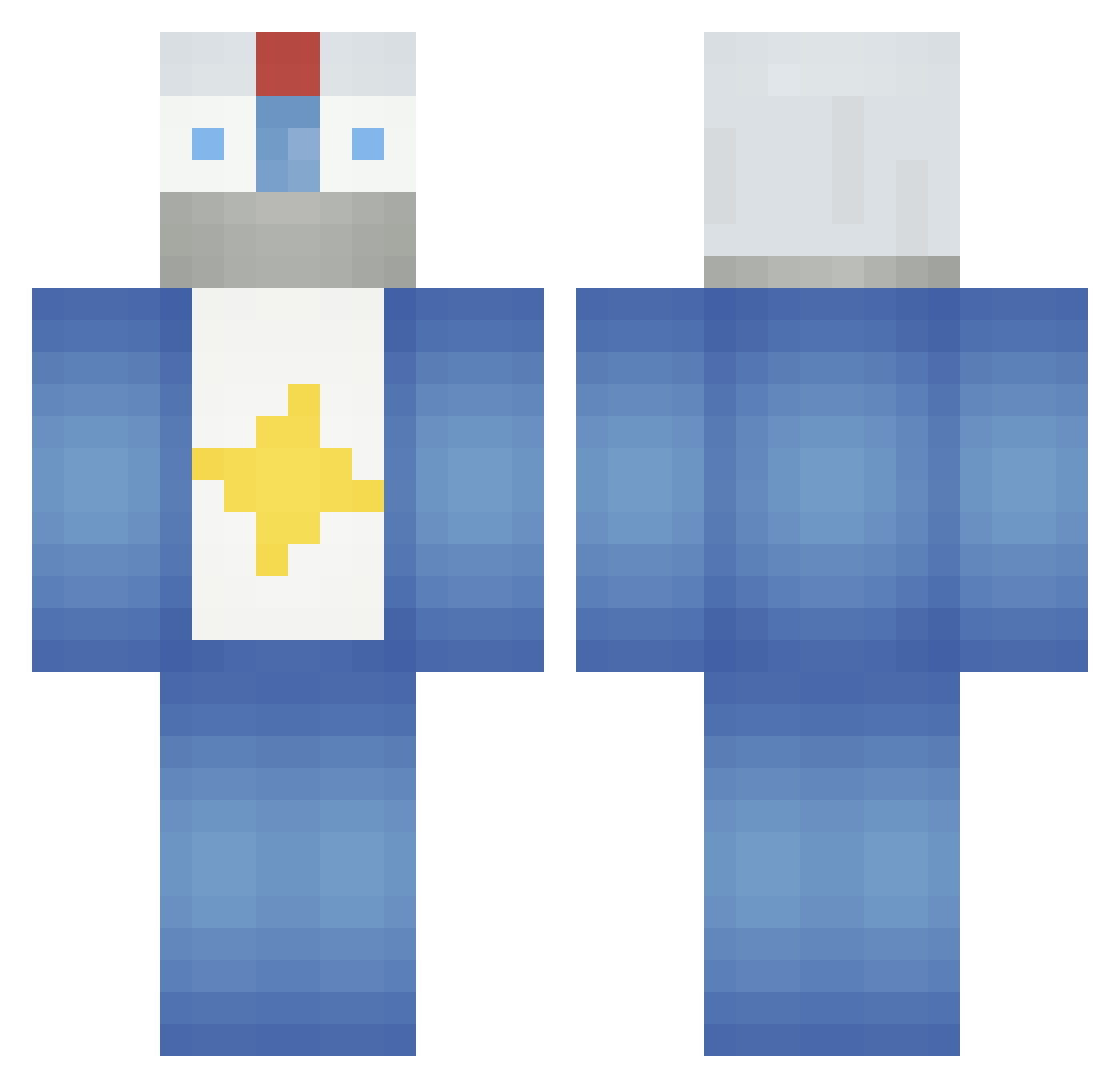 rana Minecraft skin, front and back view