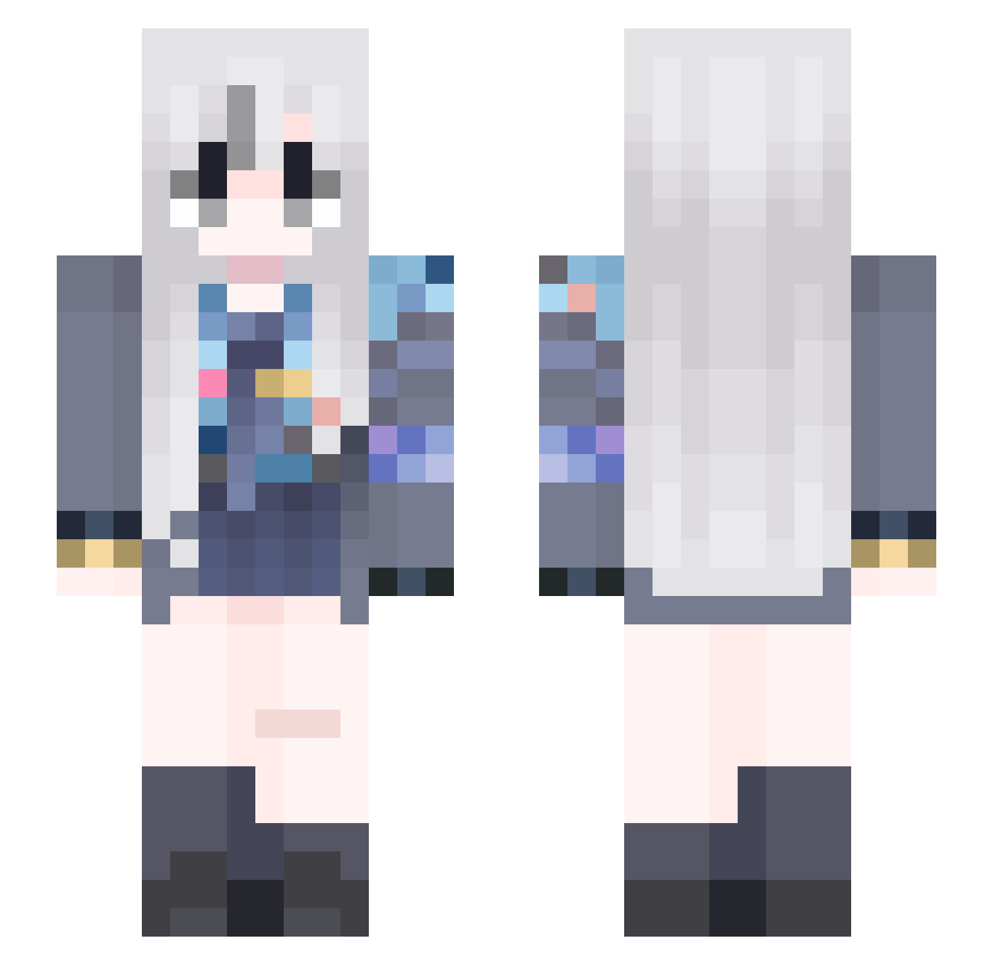 SummerHope69 Minecraft skin, front and back view