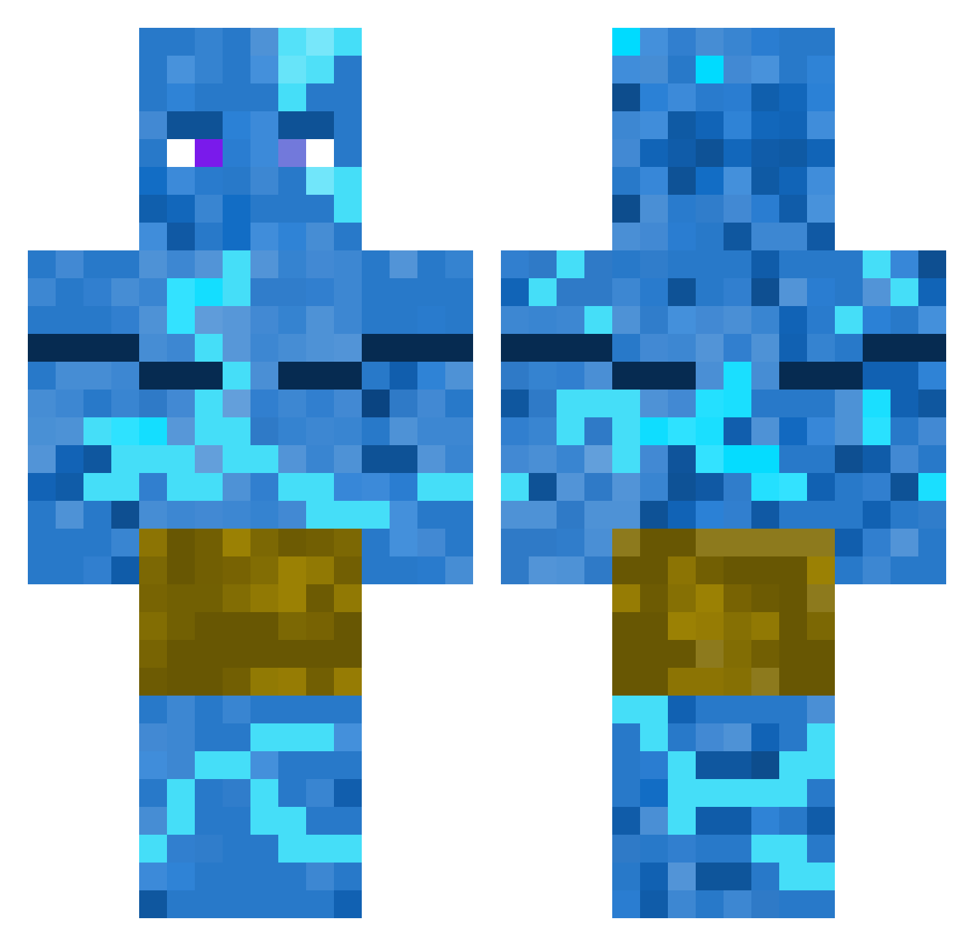 Thecerato2 Minecraft skin, front and back view