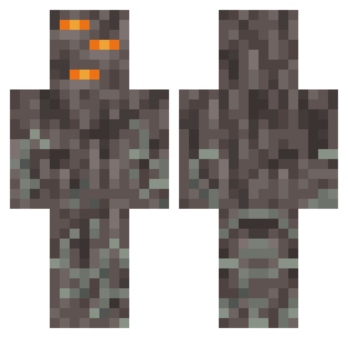 _theNme_ Minecraft skin, front and back view