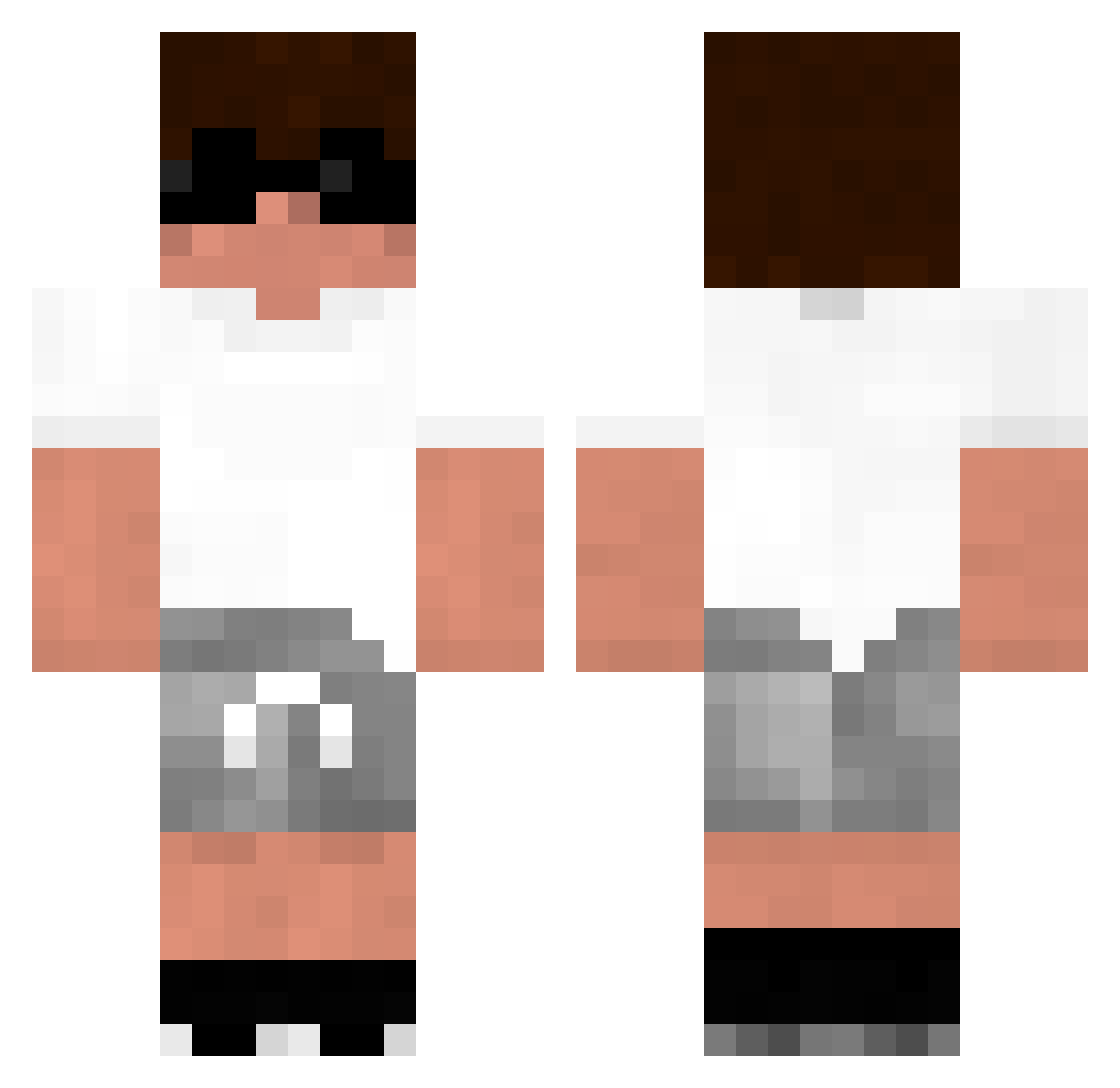 SativeWeed Minecraft skin, front and back view