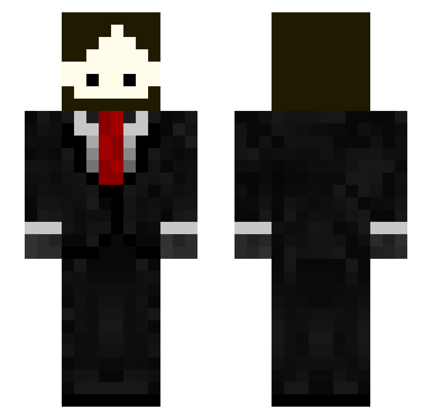 uaauauaauaa Minecraft skin, front and back view