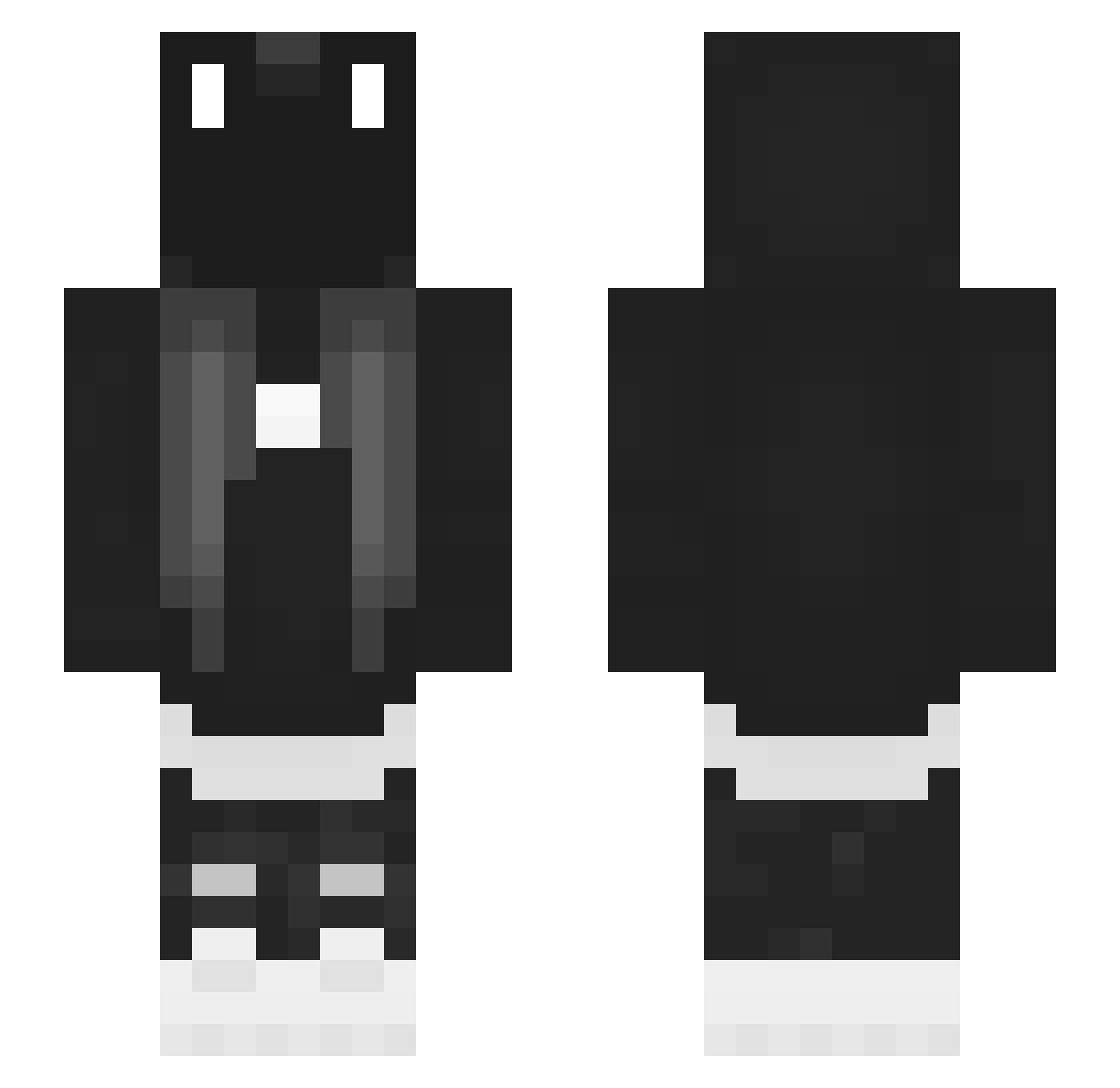 vRosse Minecraft skin, front and back view