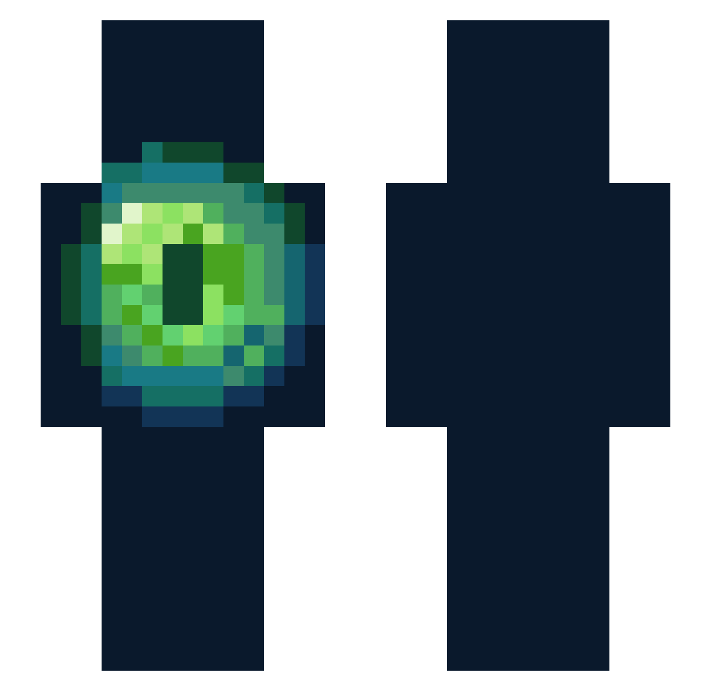 Bukla22 Minecraft skin, front and back view