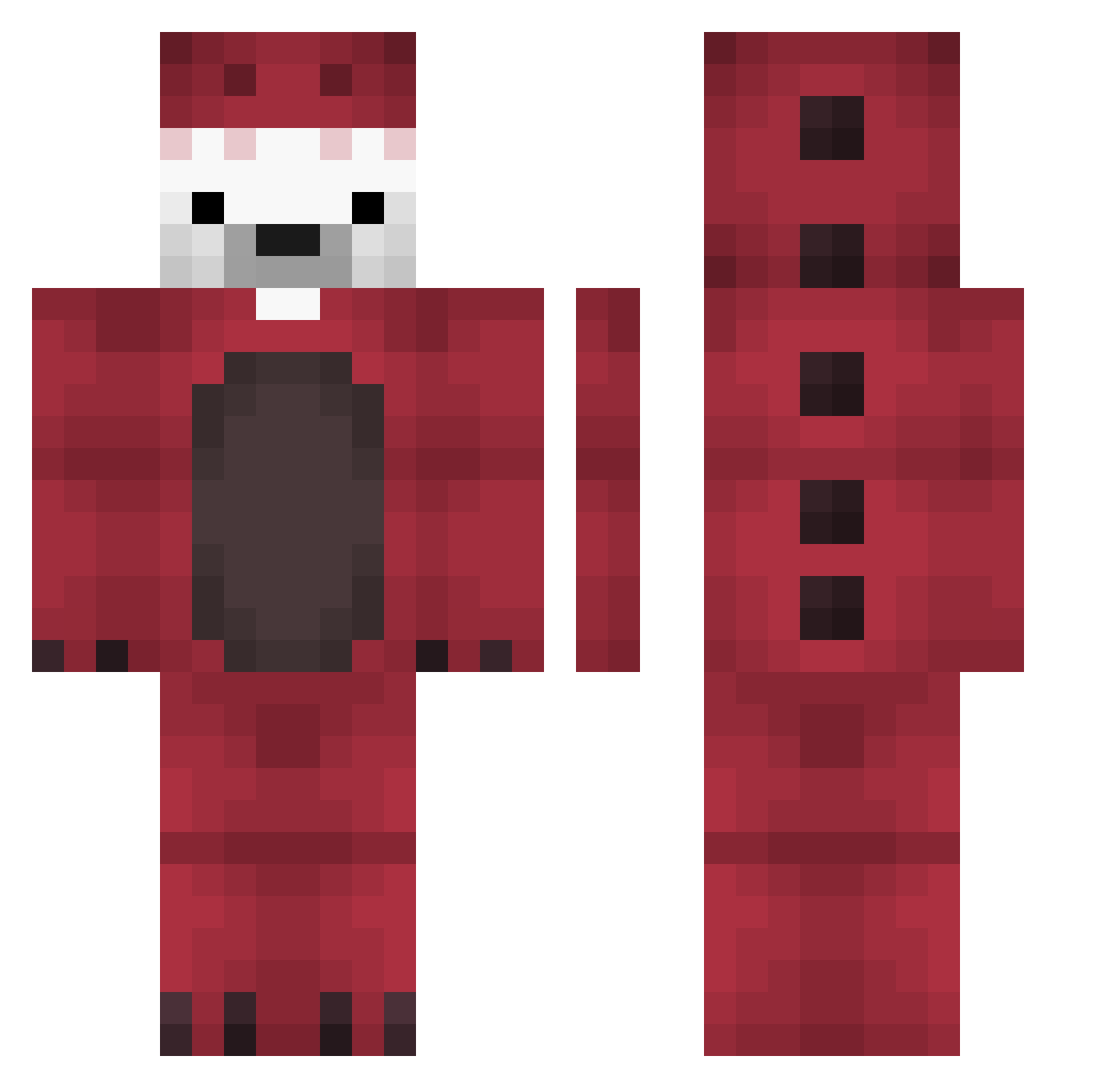 AegisBorn Minecraft skin, front and back view