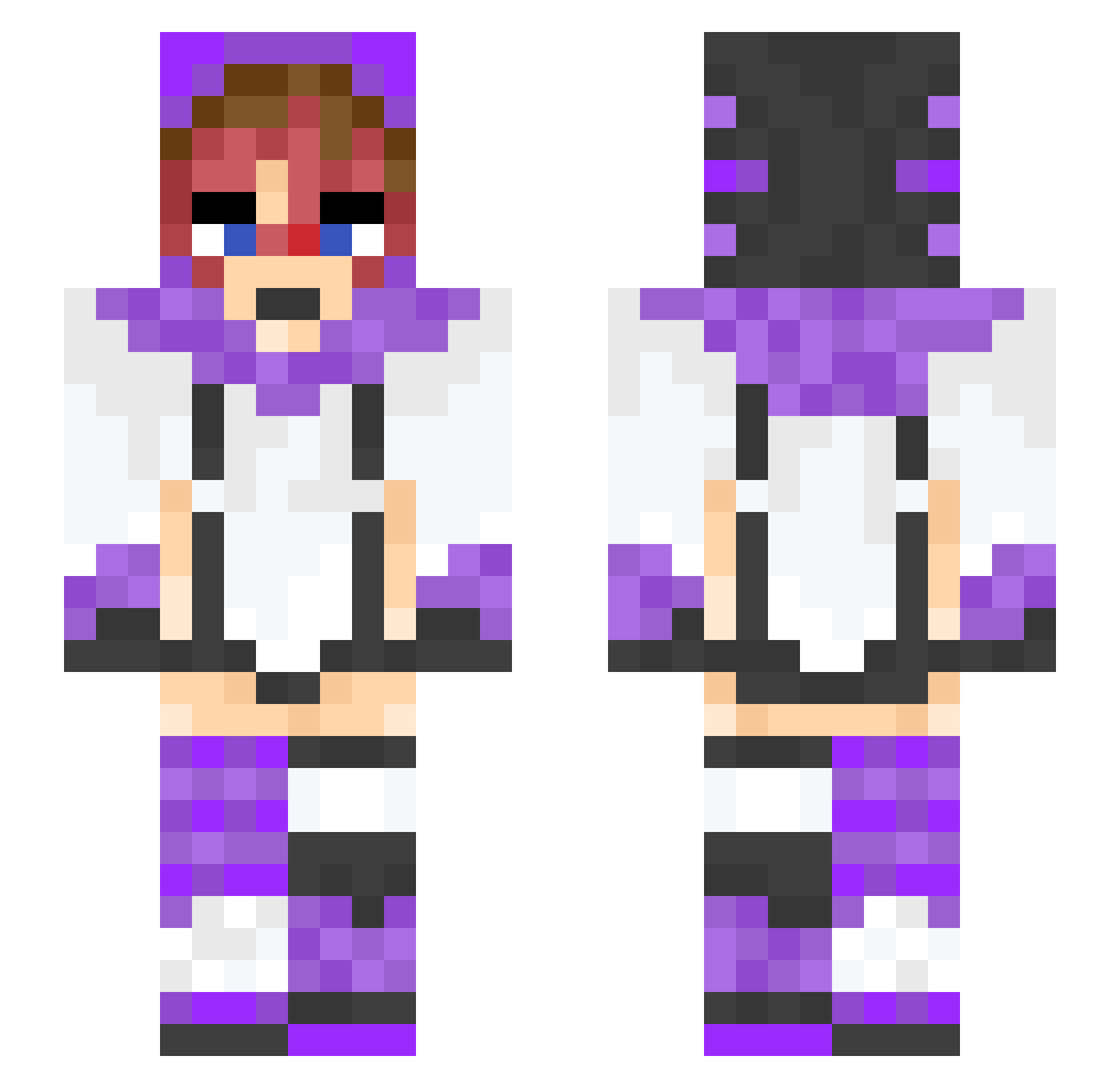 Missmie91 Minecraft skin, front and back view