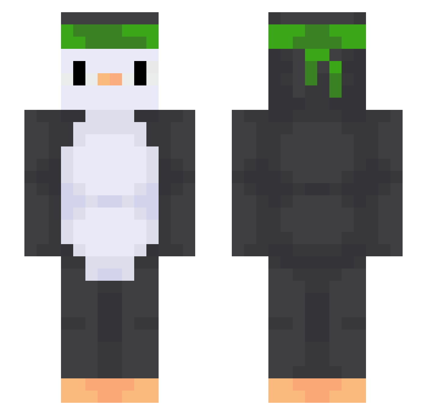 urdadsbathwater Minecraft skin, front and back view