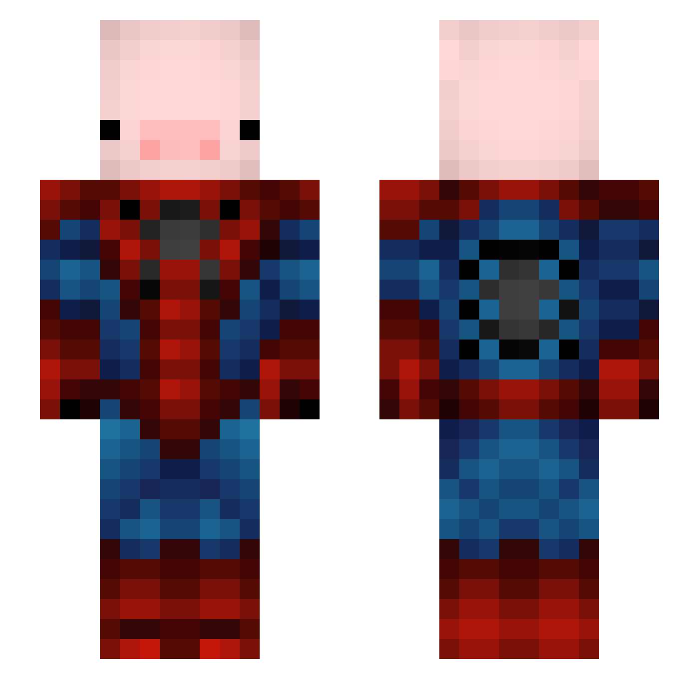 YngSyla Minecraft skin, front and back view