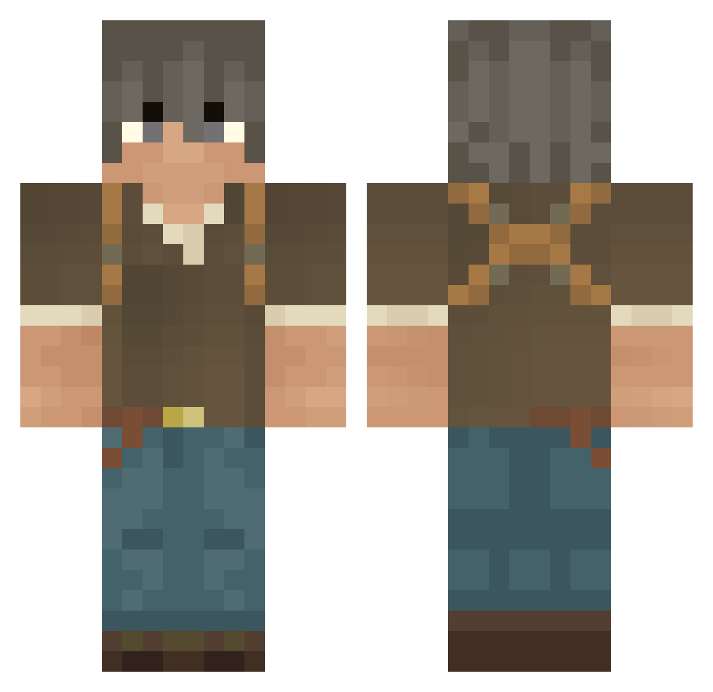 mangeur_de_cofre Minecraft skin, front and back view