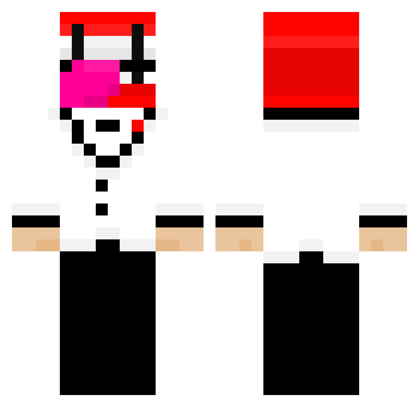 MrBBBB4 Minecraft skin, front and back view