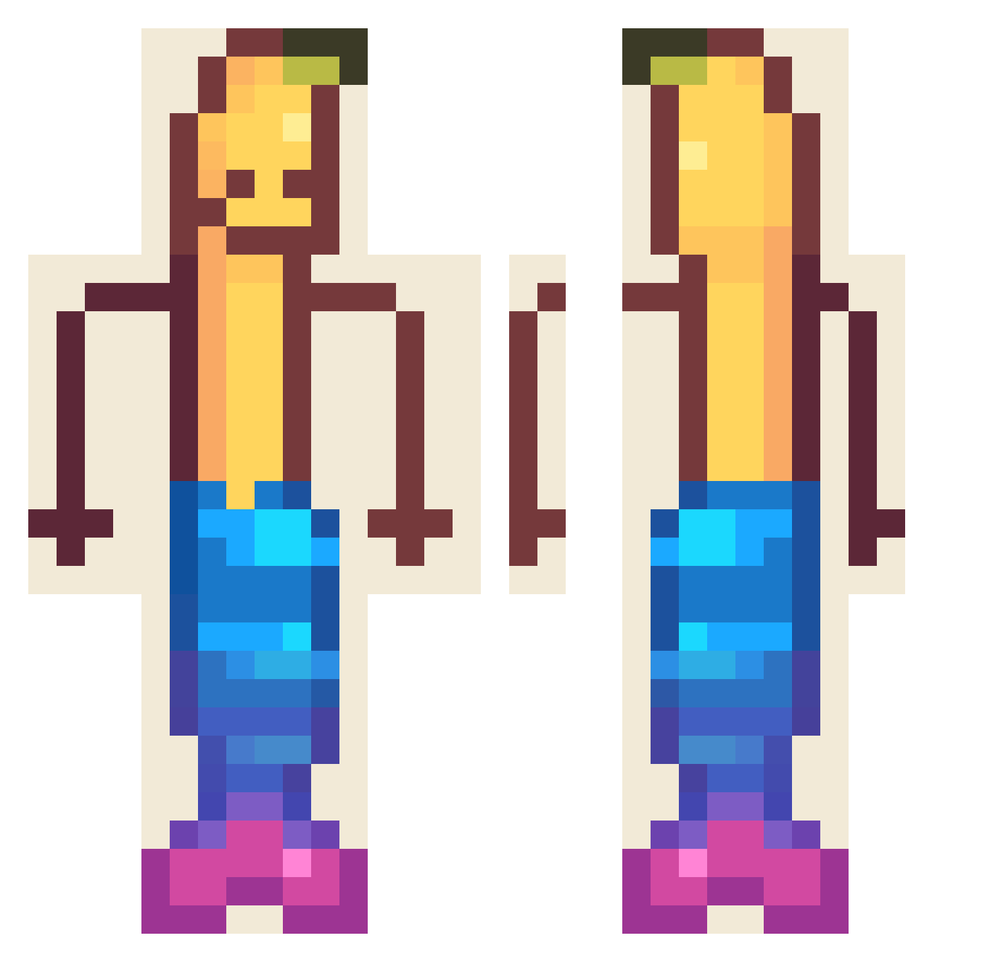 amariis_ Minecraft skin, front and back view