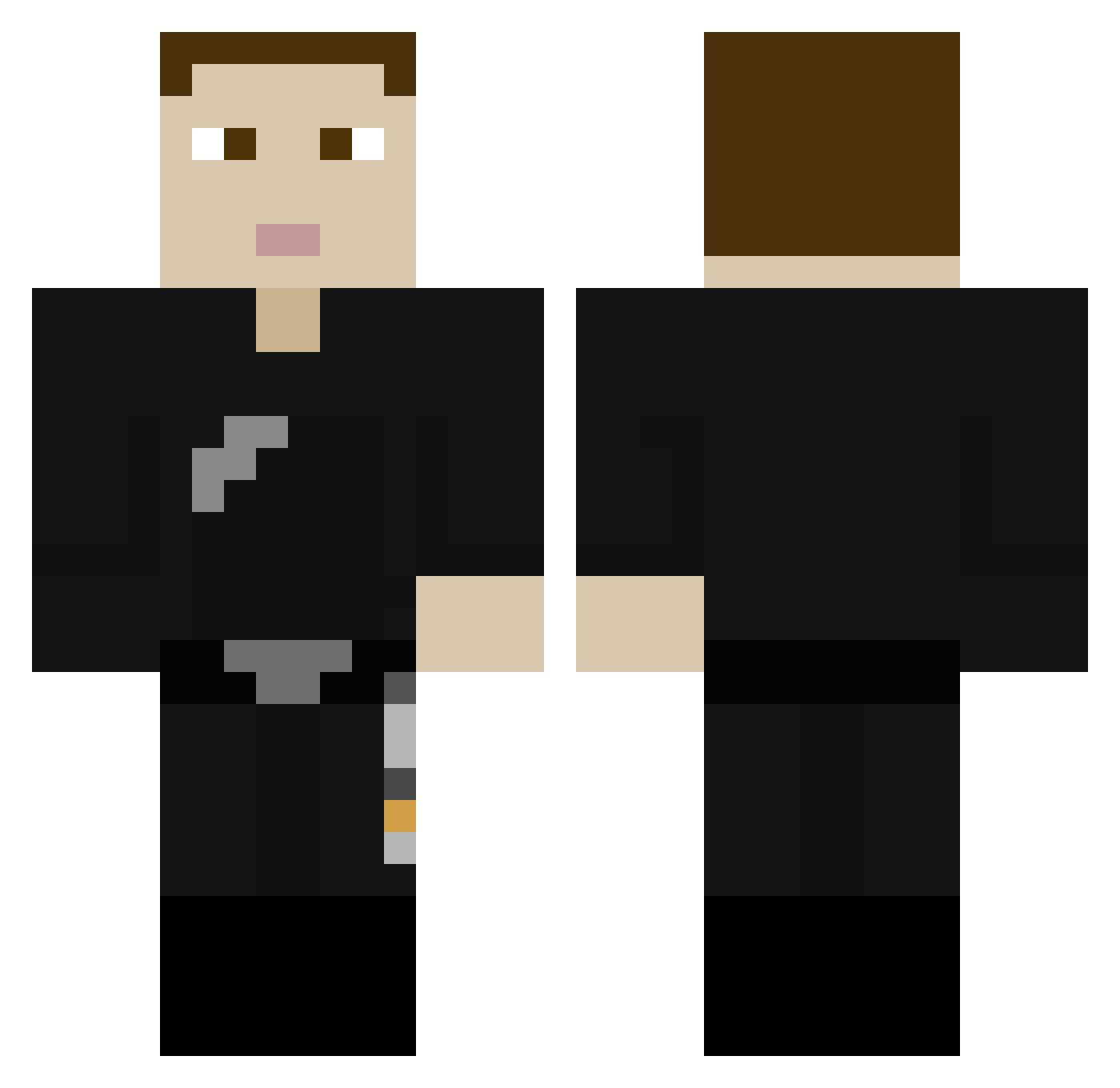 Video_James Minecraft skin, front and back view