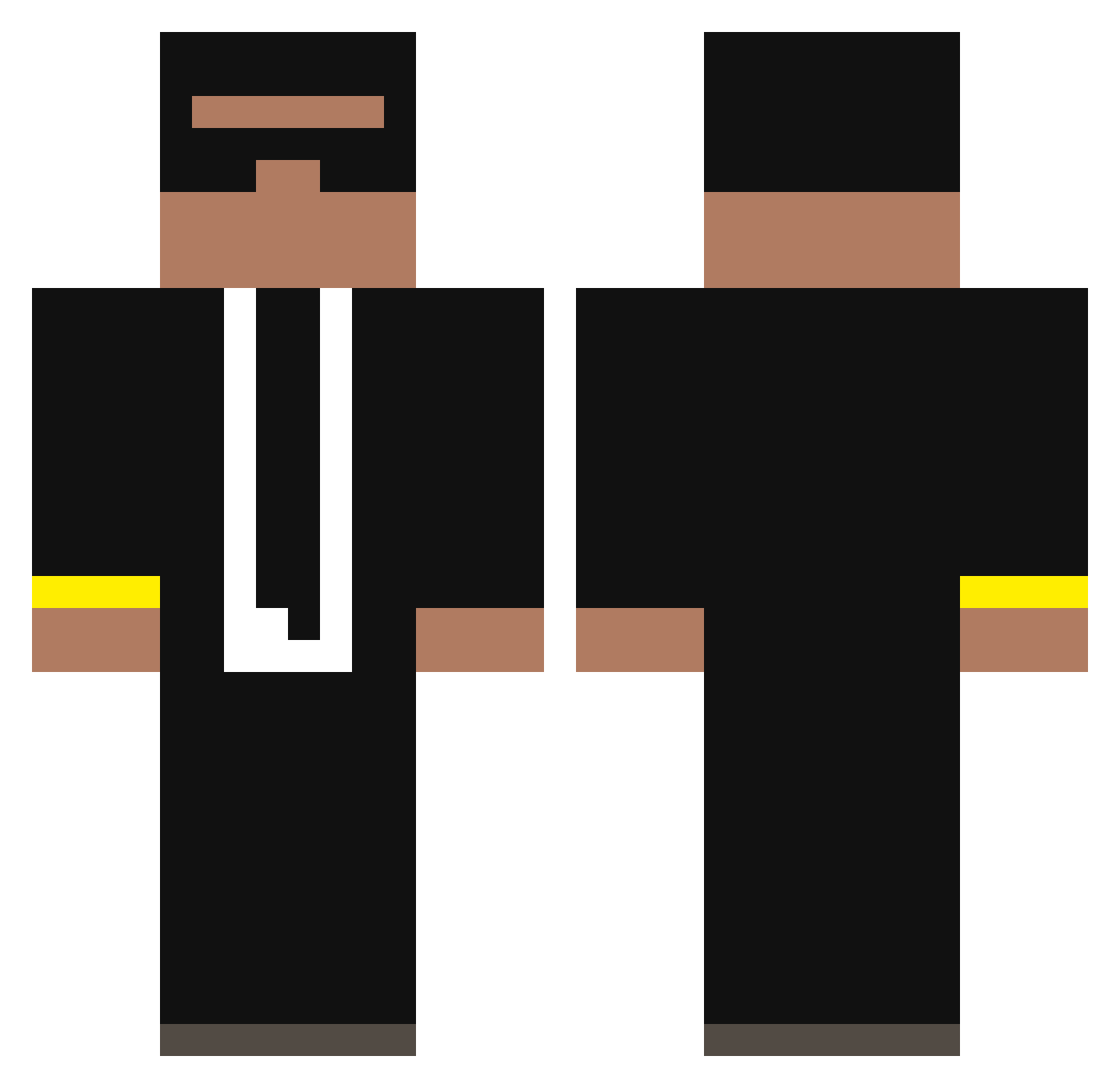 ALBATHROSD Minecraft skin, front and back view