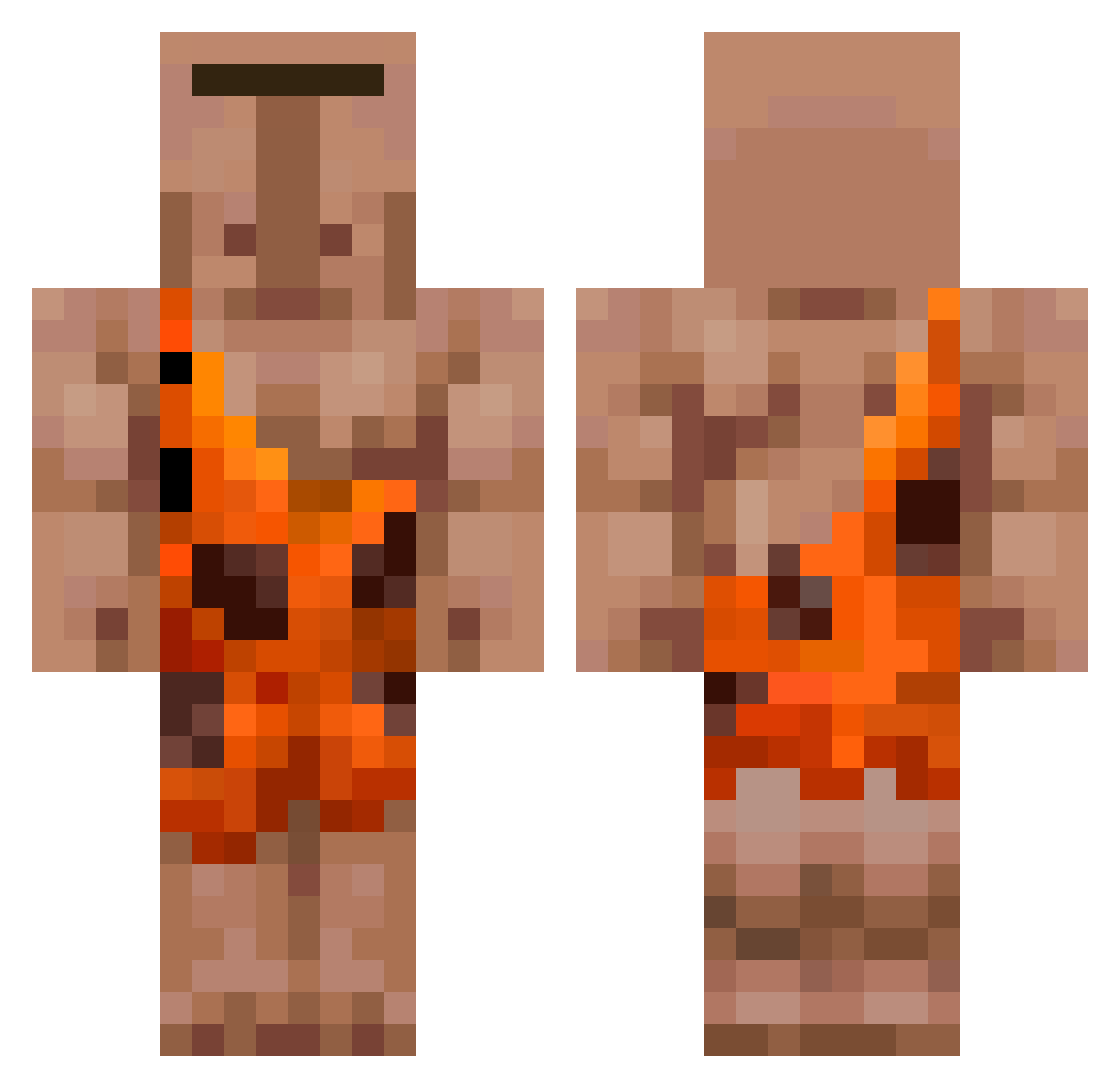 HenrikNicander Minecraft skin, front and back view