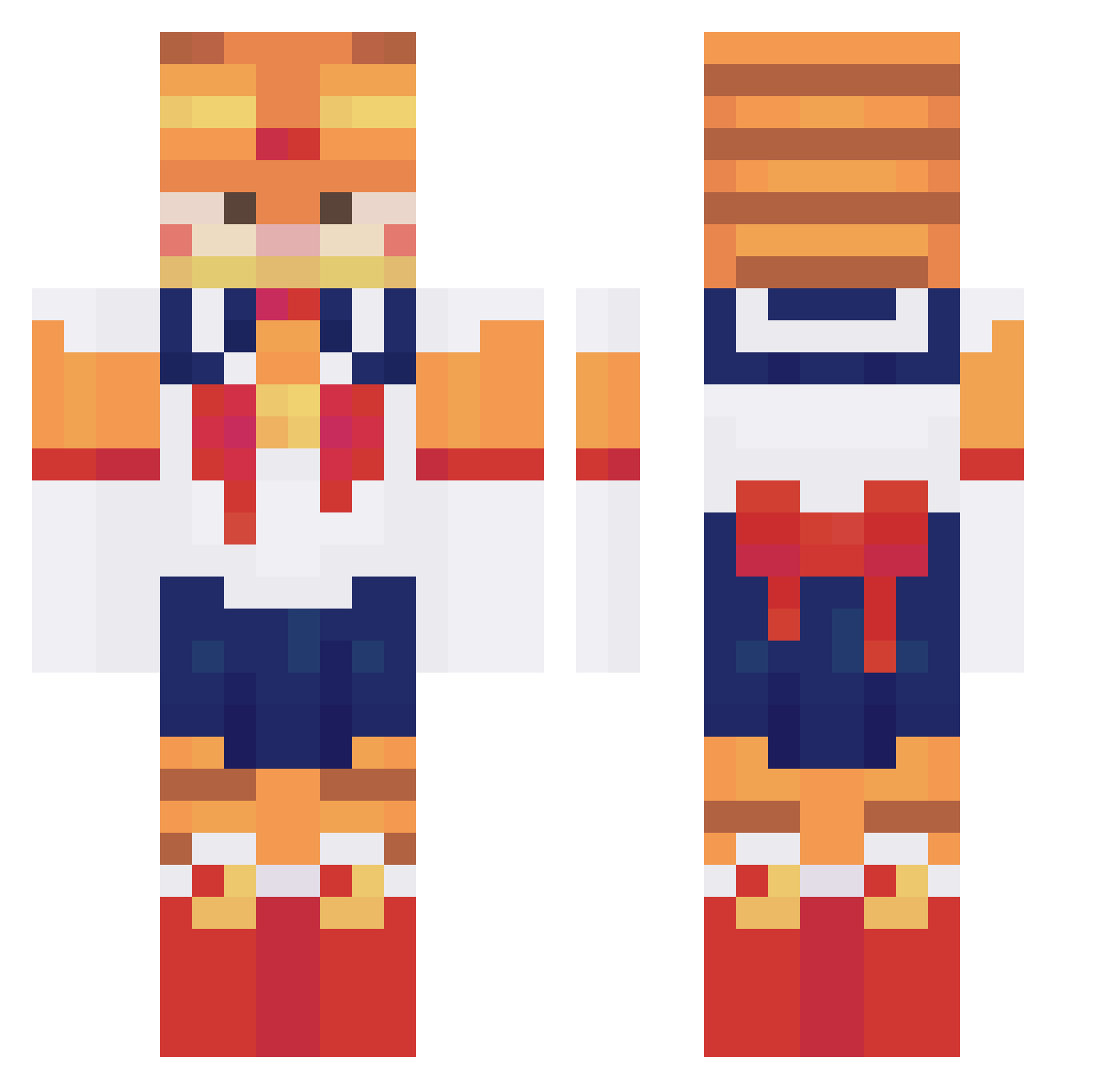 cassilyn Minecraft skin, front and back view