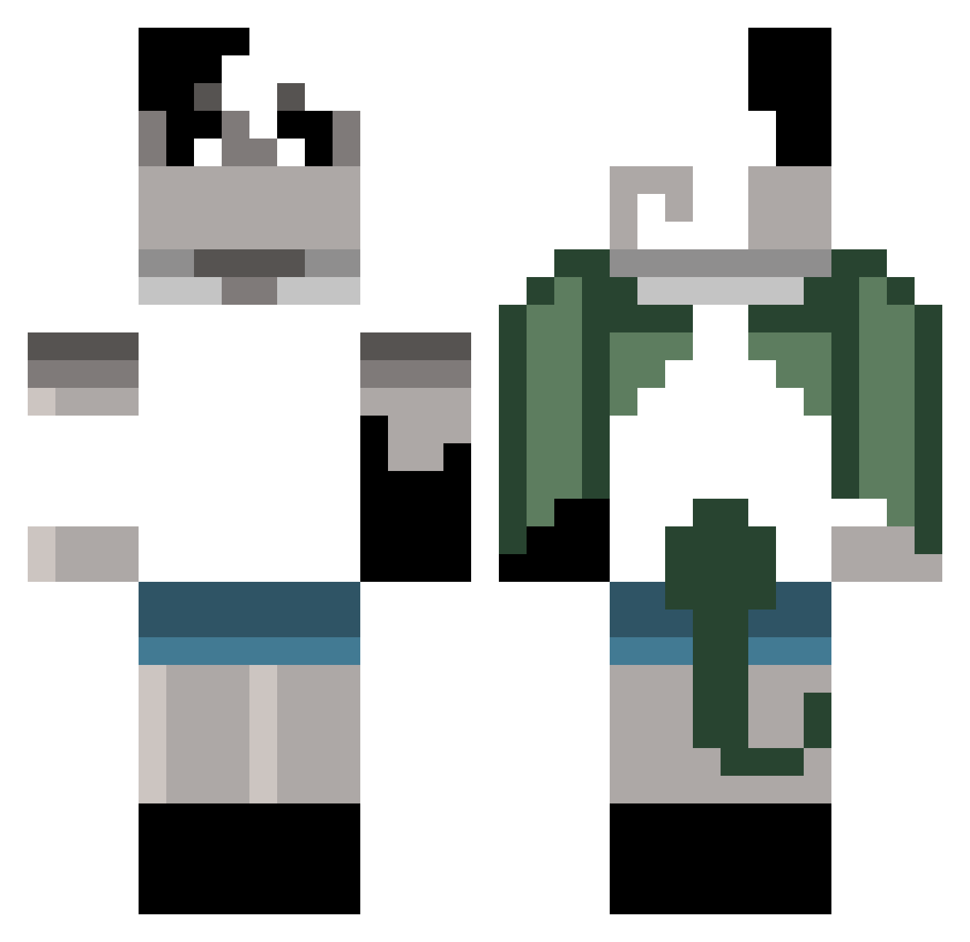 Sedrik_Void Minecraft skin, front and back view