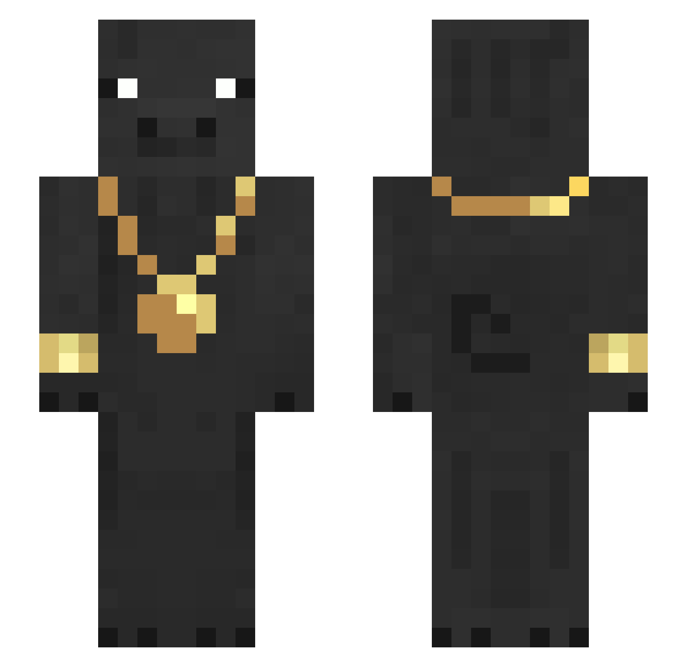Esckom Minecraft skin, front and back view