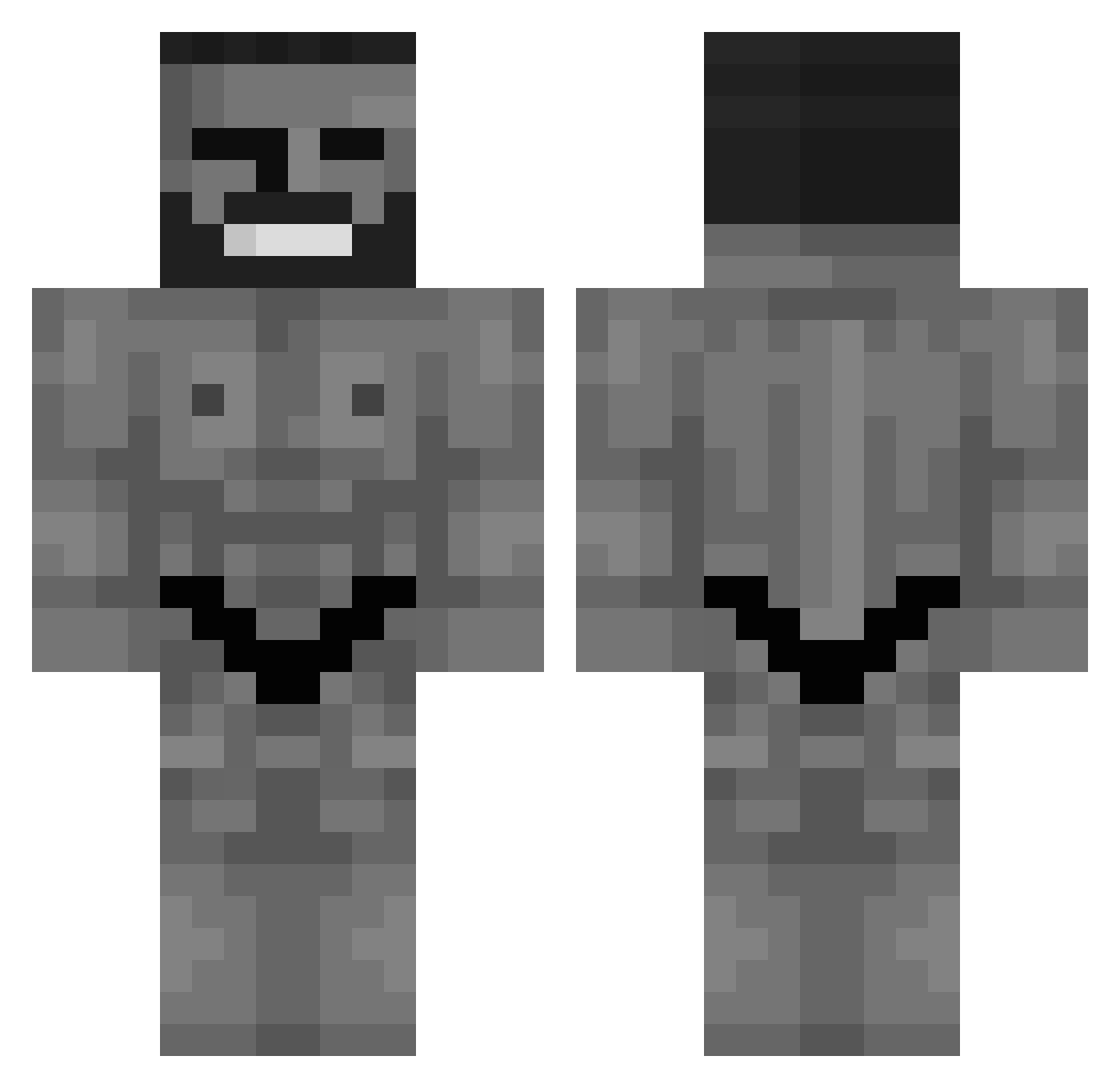 leafycastle9406 Minecraft skin, front and back view