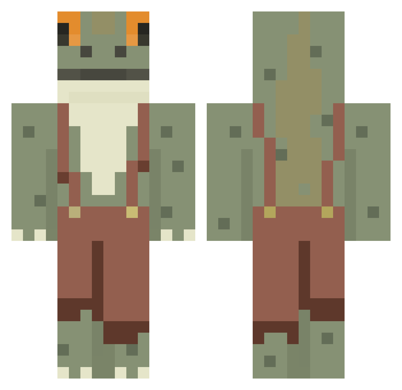 halothelord Minecraft skin, front and back view