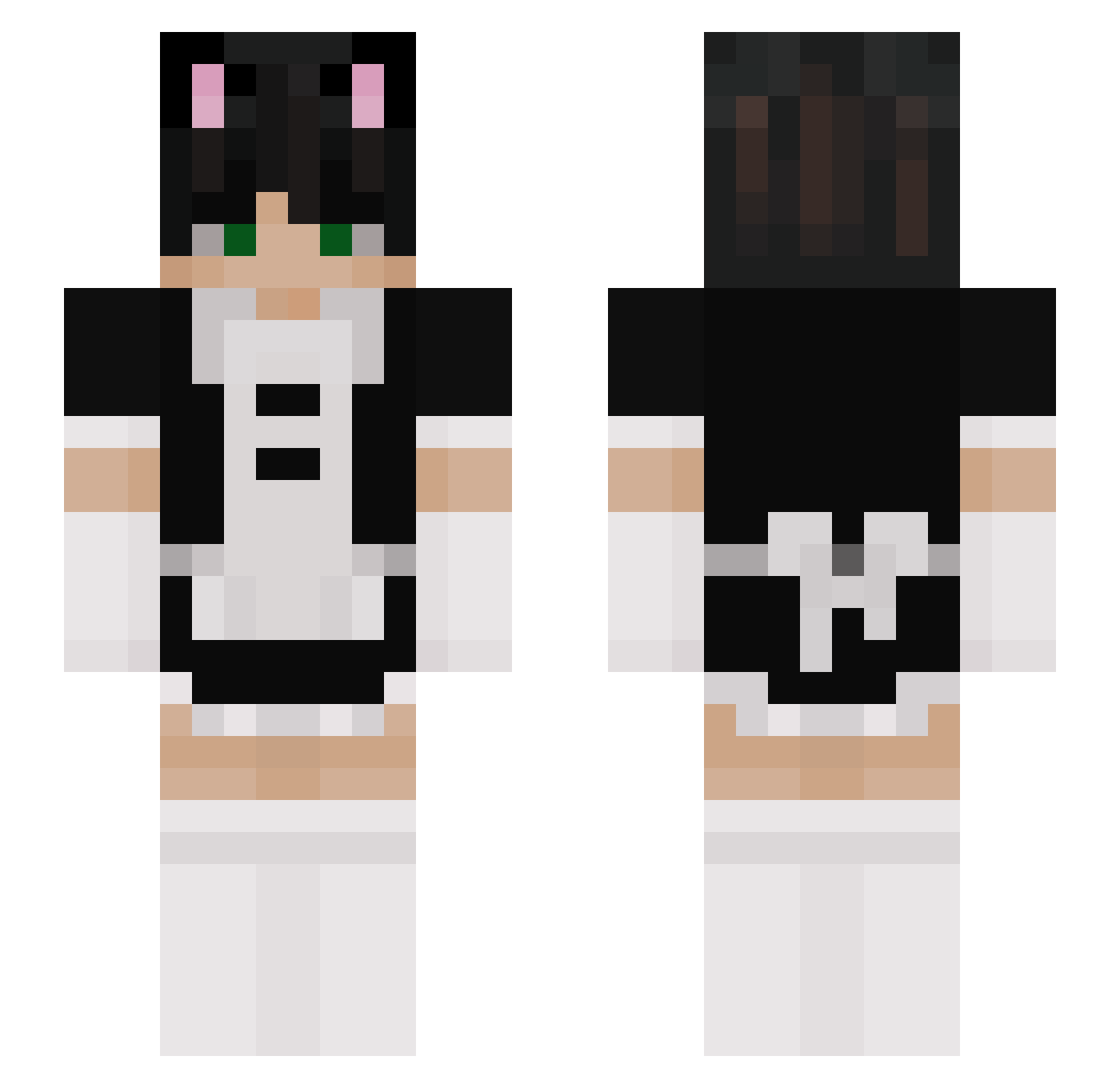 Wolfcrafterhd39 Minecraft skin, front and back view