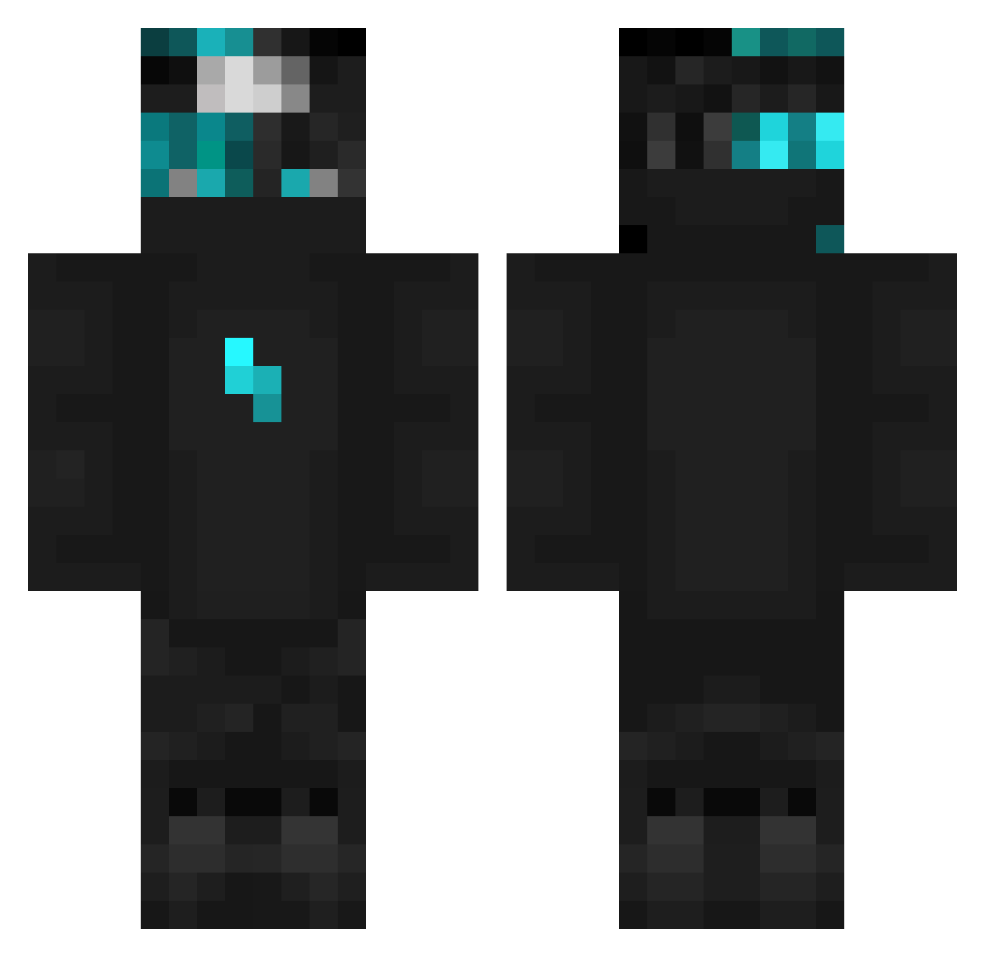 ItsGlizen Minecraft skin, front and back view