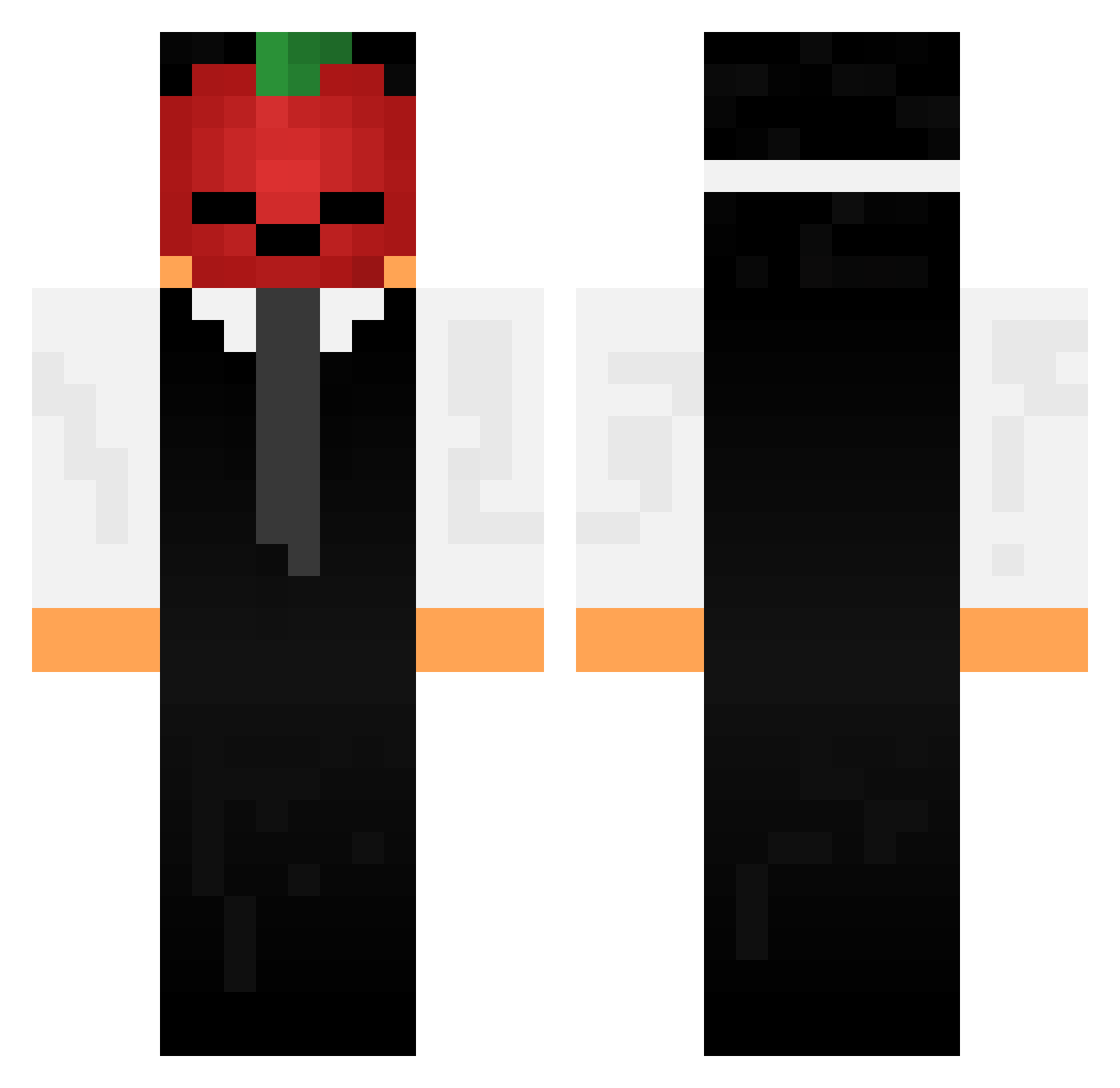 biicca Minecraft skin, front and back view