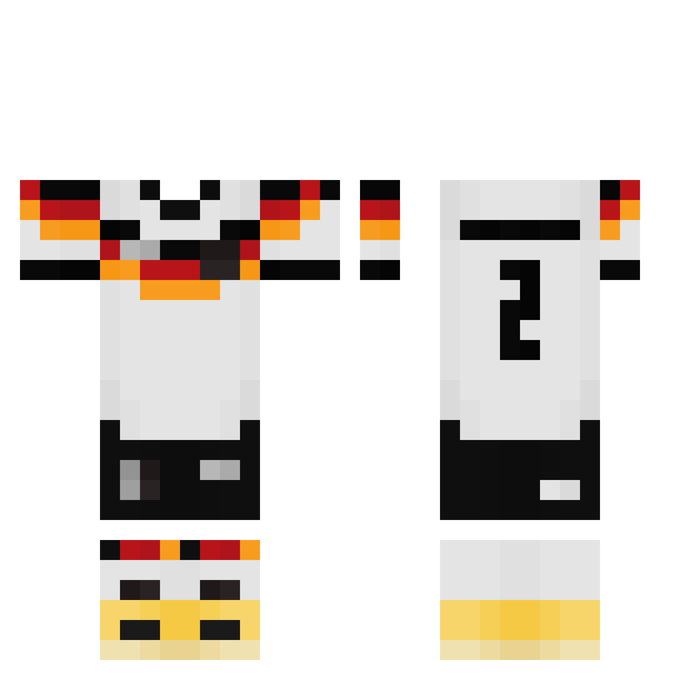 liLe2429 Minecraft skin, front and back view