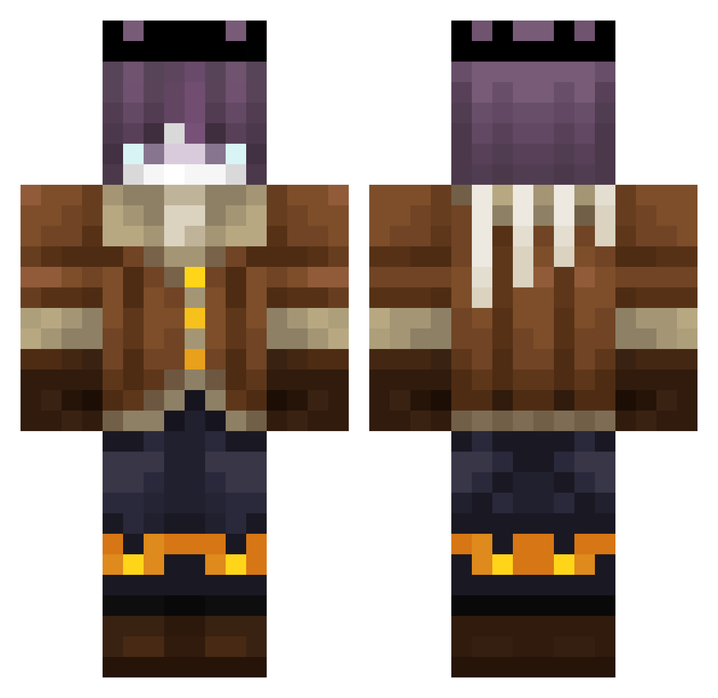 DeltaJack2113 Minecraft skin, front and back view