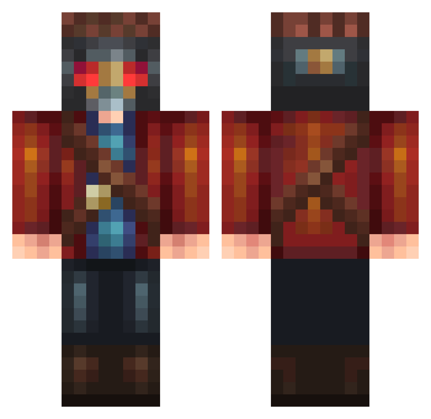 Joshpyy Minecraft skin, front and back view