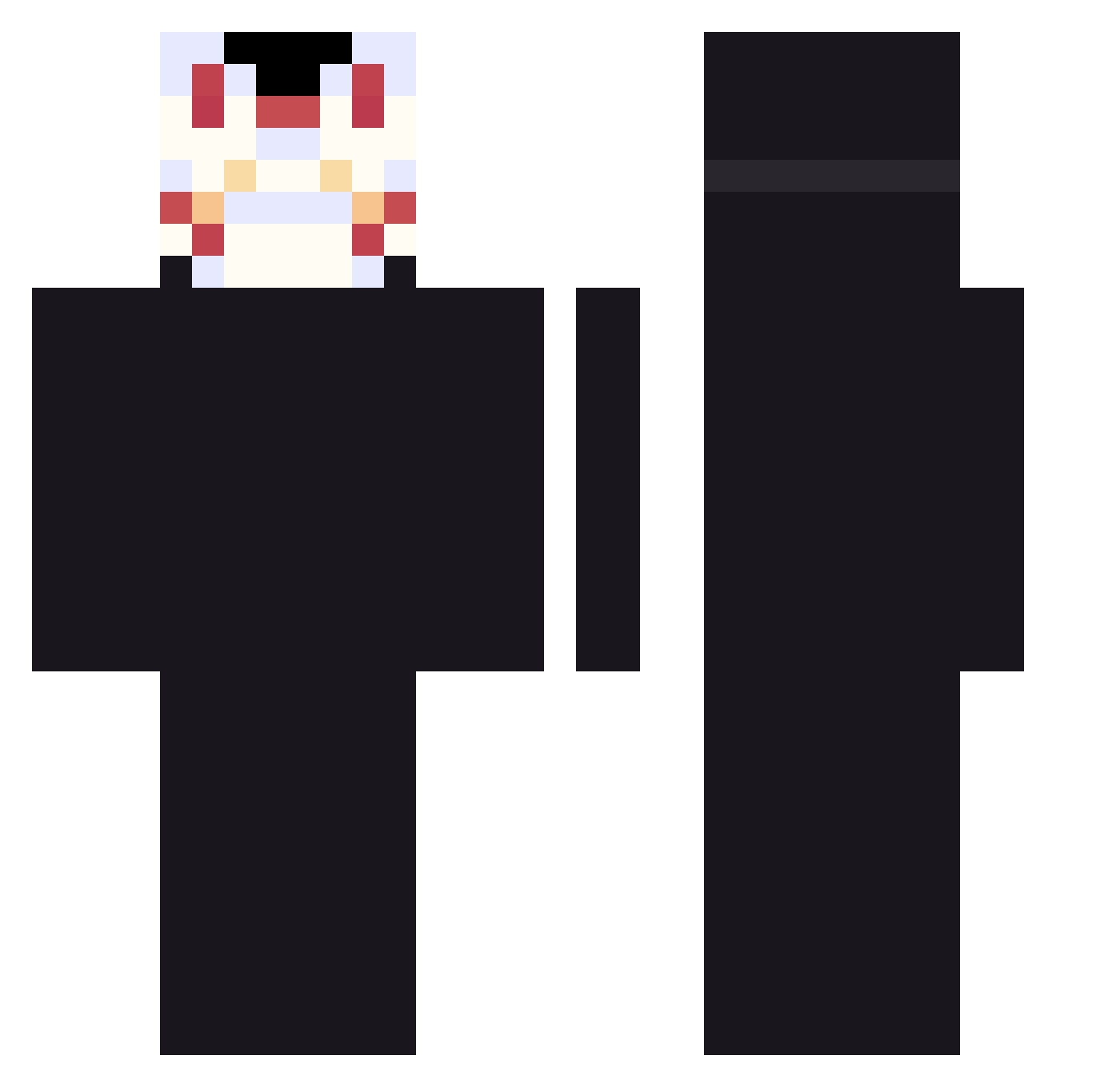 Limon41qo Minecraft skin, front and back view