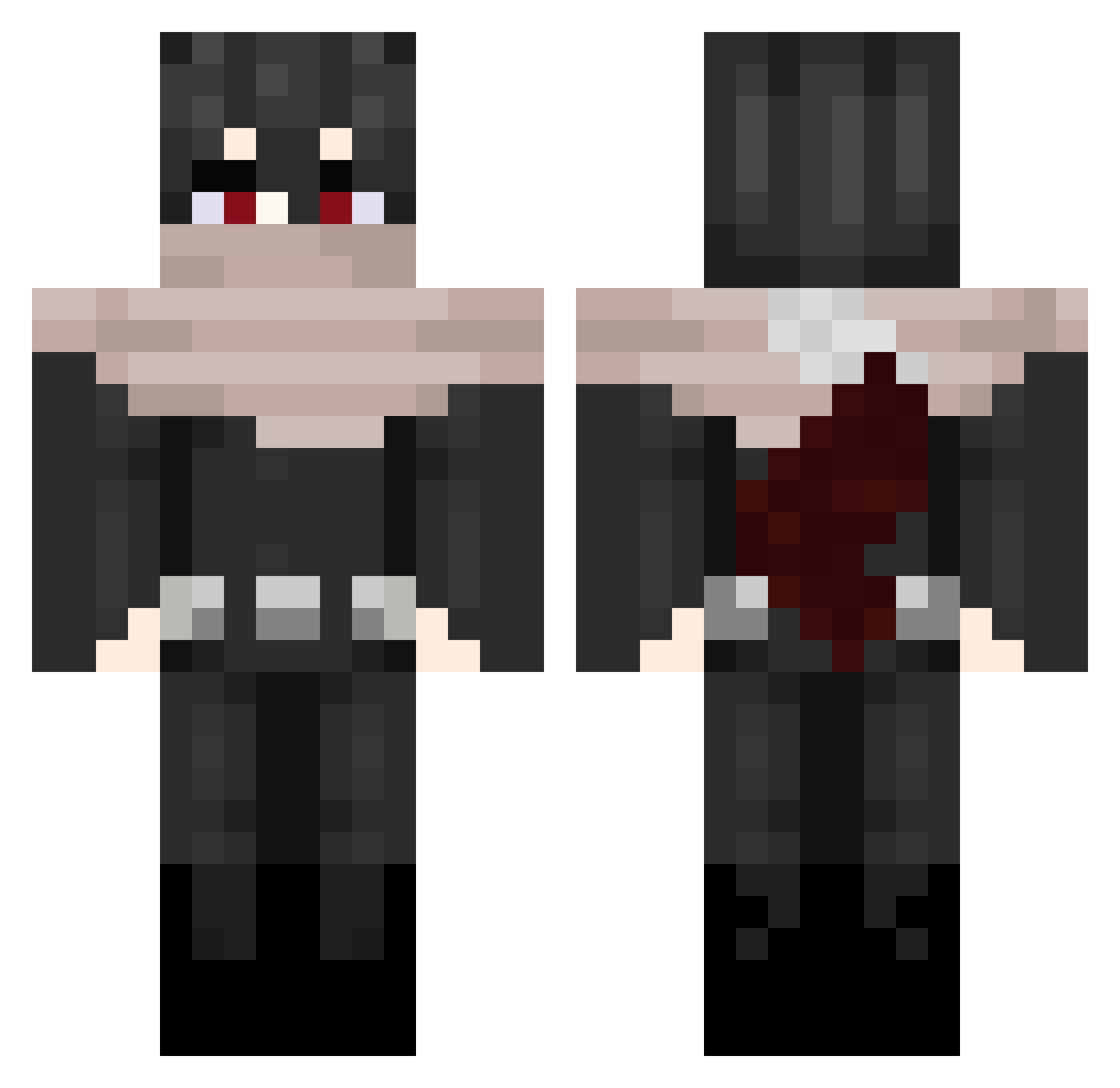 mahlkhan Minecraft skin, front and back view