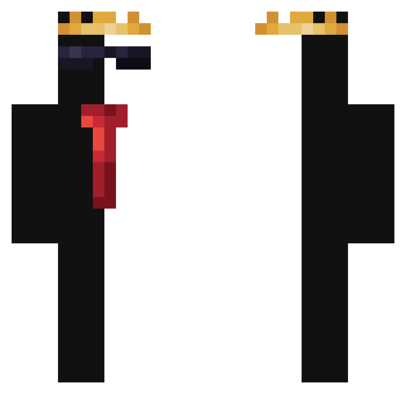 SirFishyLord Minecraft skin, front and back view