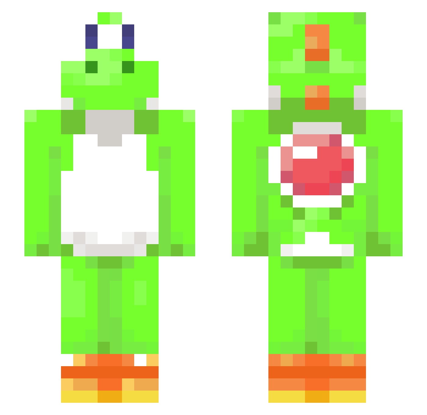 Wiktoryy Minecraft skin, front and back view