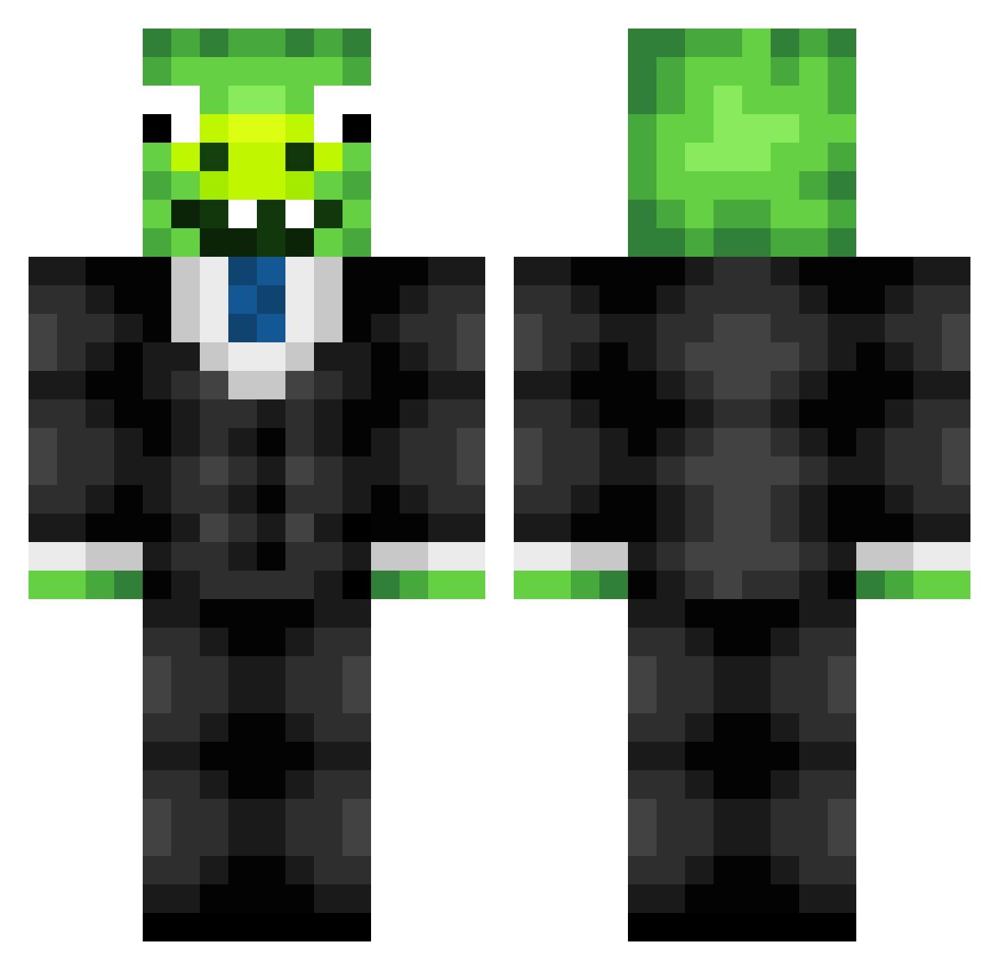 Cinamonko Minecraft skin, front and back view