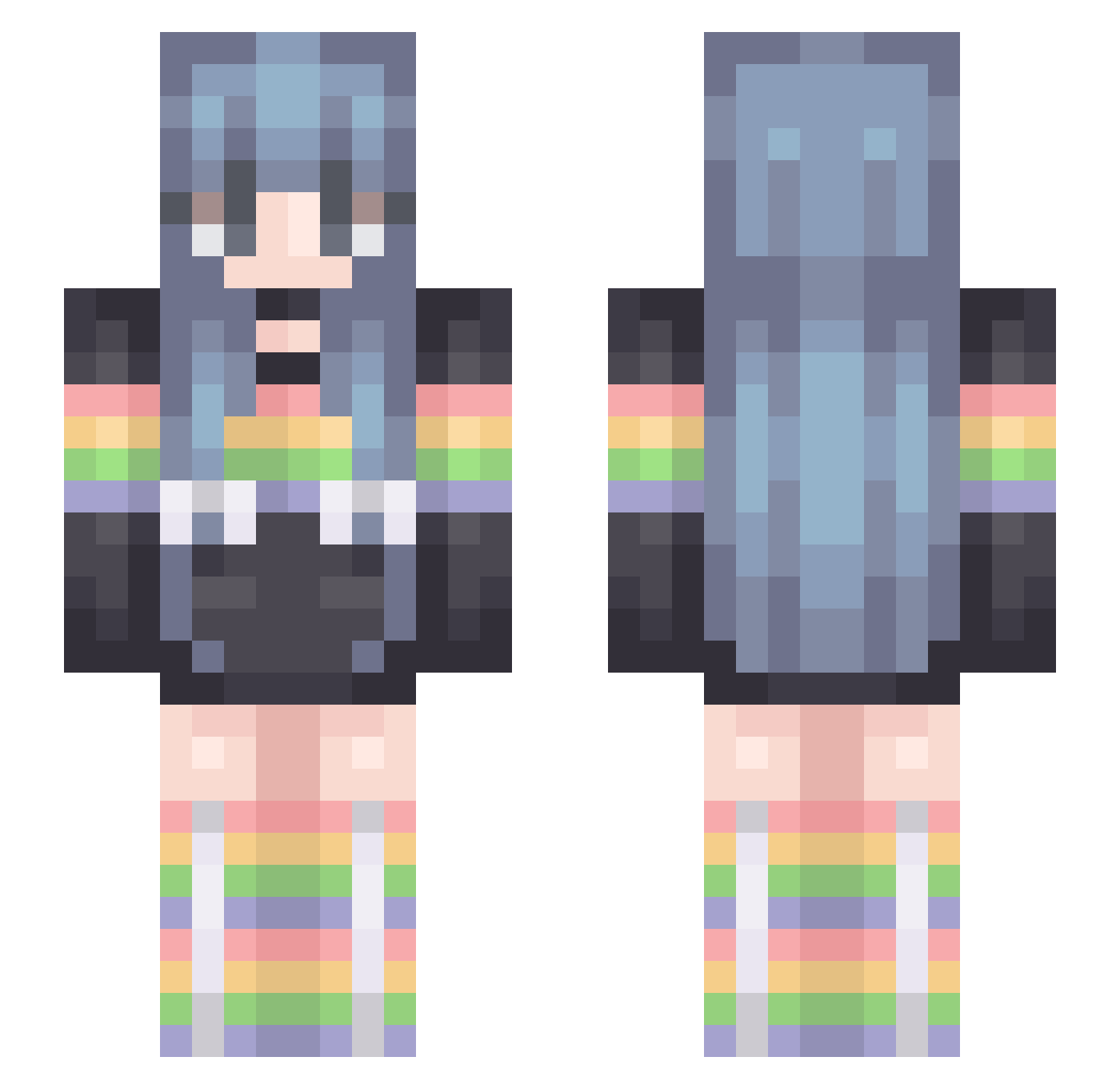 gaye Minecraft skin, front and back view