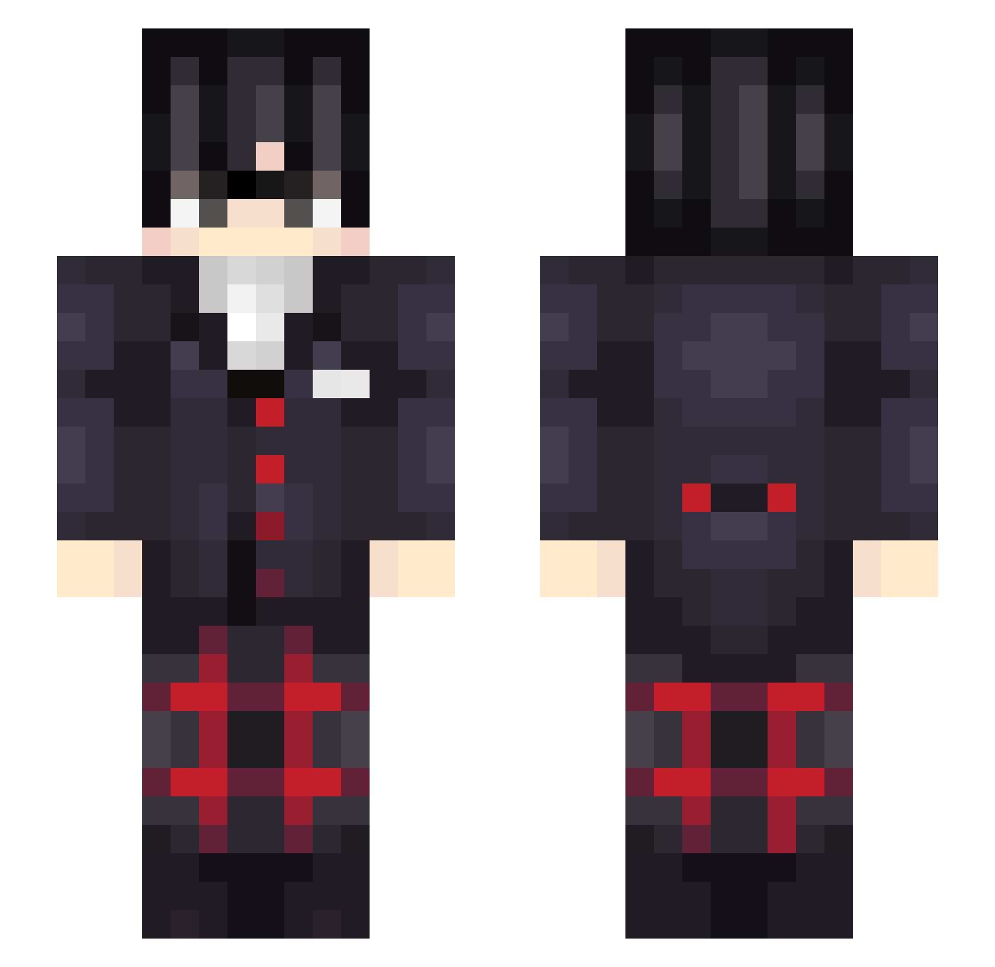 reuniiclus Minecraft skin, front and back view