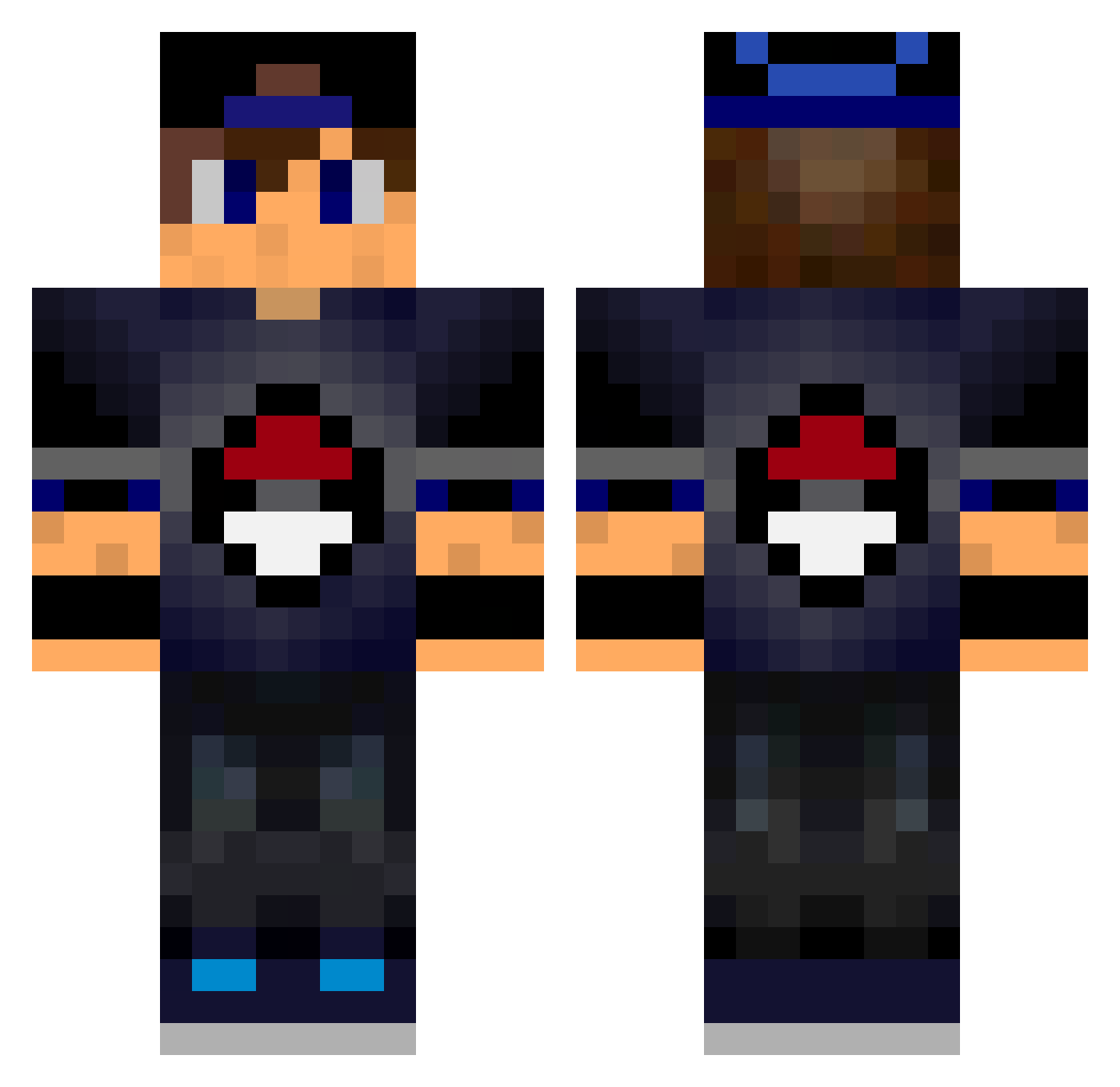 Stone_BR Minecraft skin, front and back view
