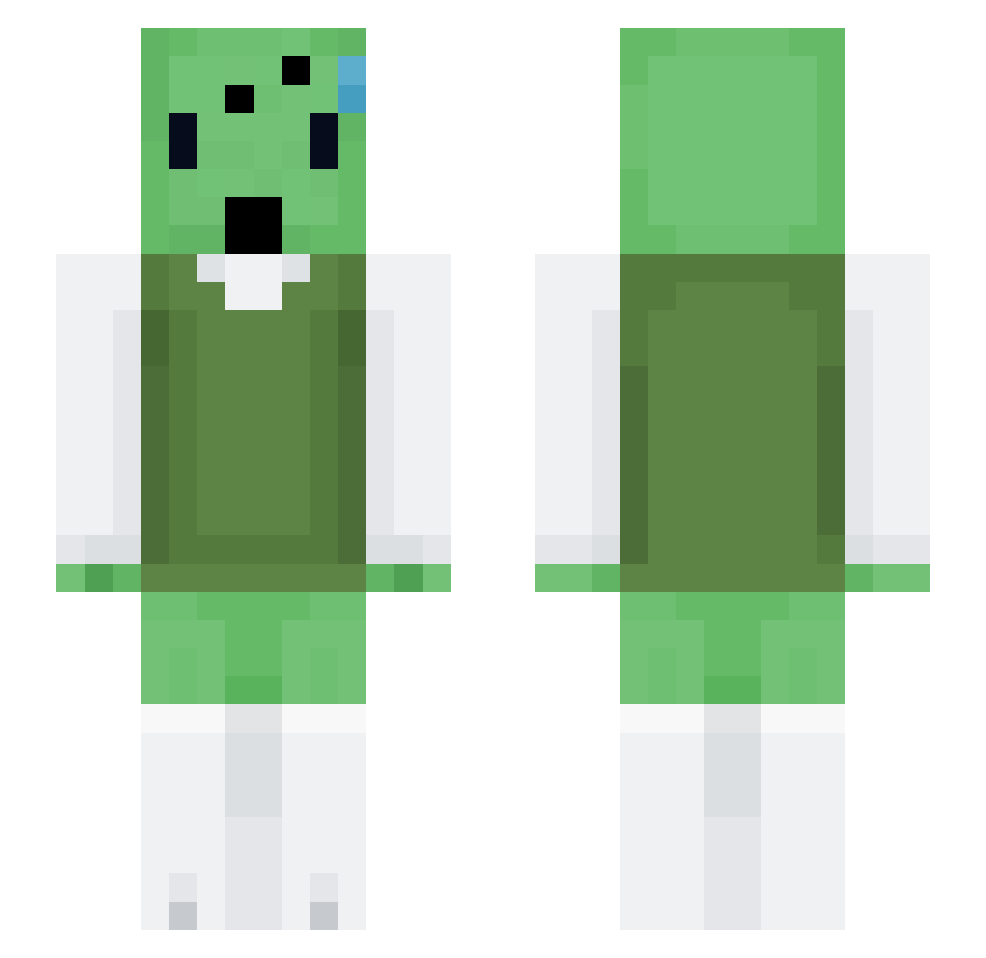 ChezBorger_Yummy Minecraft skin, front and back view