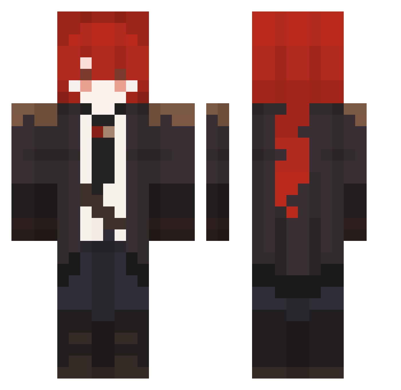 IcharusFell31 Minecraft skin, front and back view